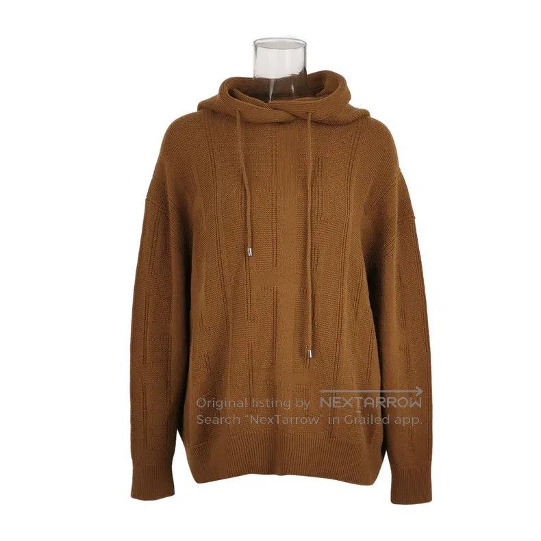 Hermes Hermes Wool Solid Color Hooded Sweater Size XS / US 0-2 / IT 36-38 - 1 Thumbnail