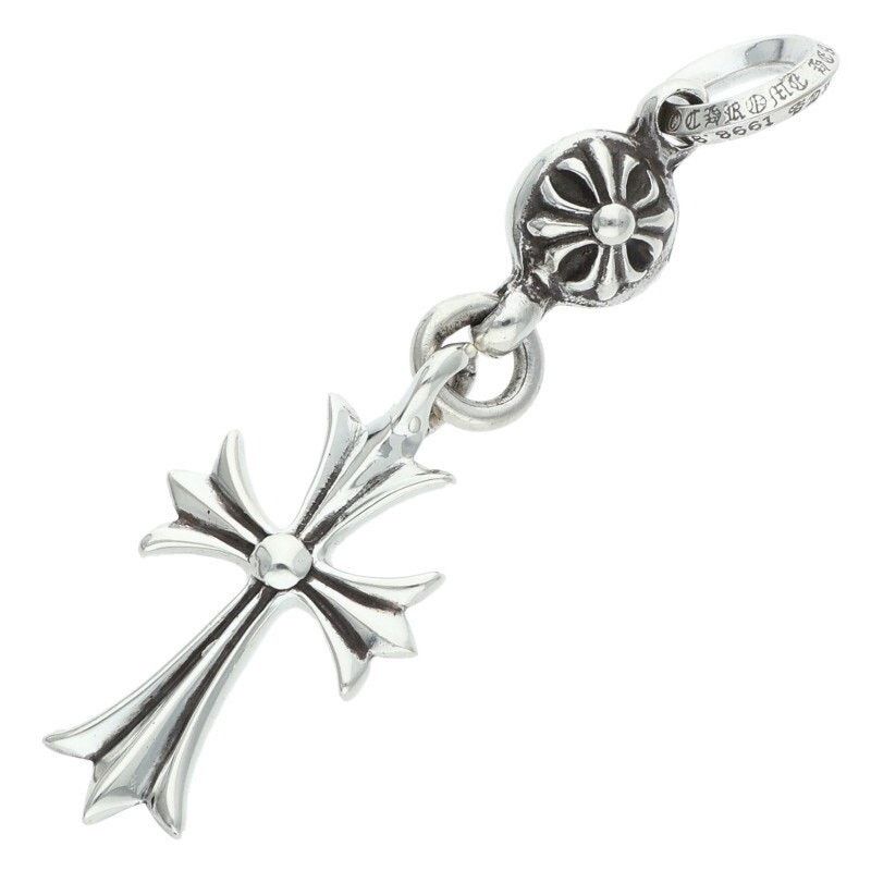 Chrome Hearts Chrome Hearts Silver Tiny Cross Charm Necklace Size ONE SIZE - 1 Thumbnail