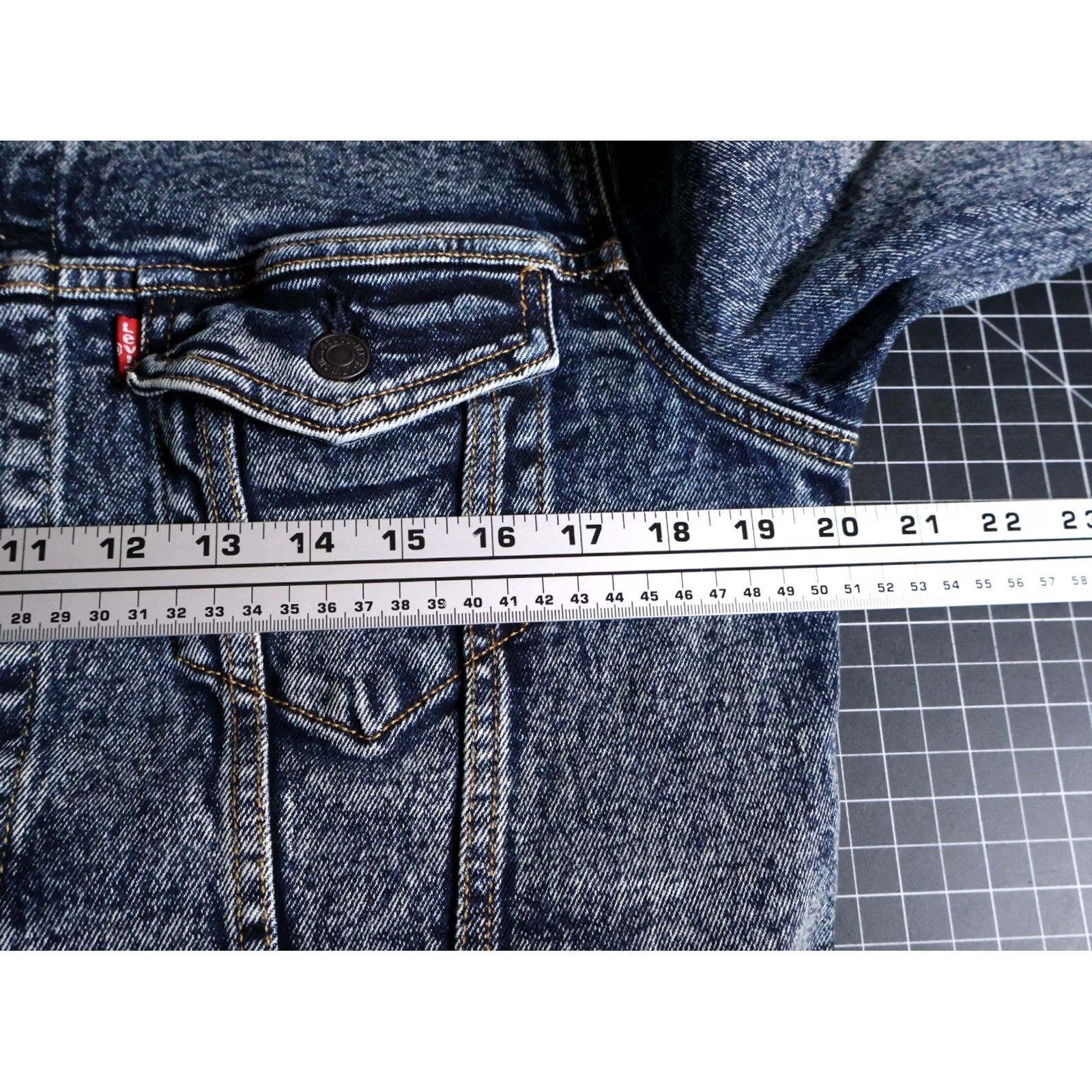 Levi's Levi's Jacket Denim Trucker Jean Medium Blue Acid Wash 3 Type 3 Buttons Mens M Denim Jacket Size US 31 - 5 Thumbnail