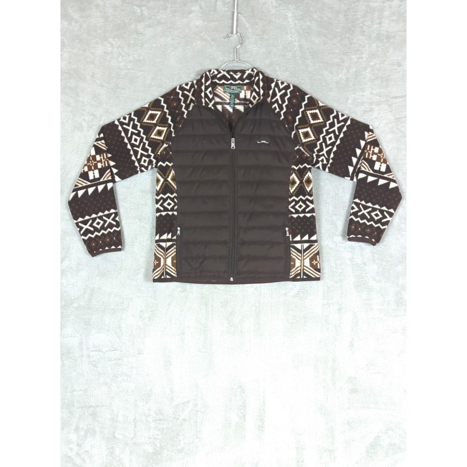 Ralph Lauren Ralph Lauren Active Tribal Aztec Full Zip Fleece Brown Quilted Jacket Women XL Size XL / US 12-14 / IT 48-50 - 2 Thumbnail