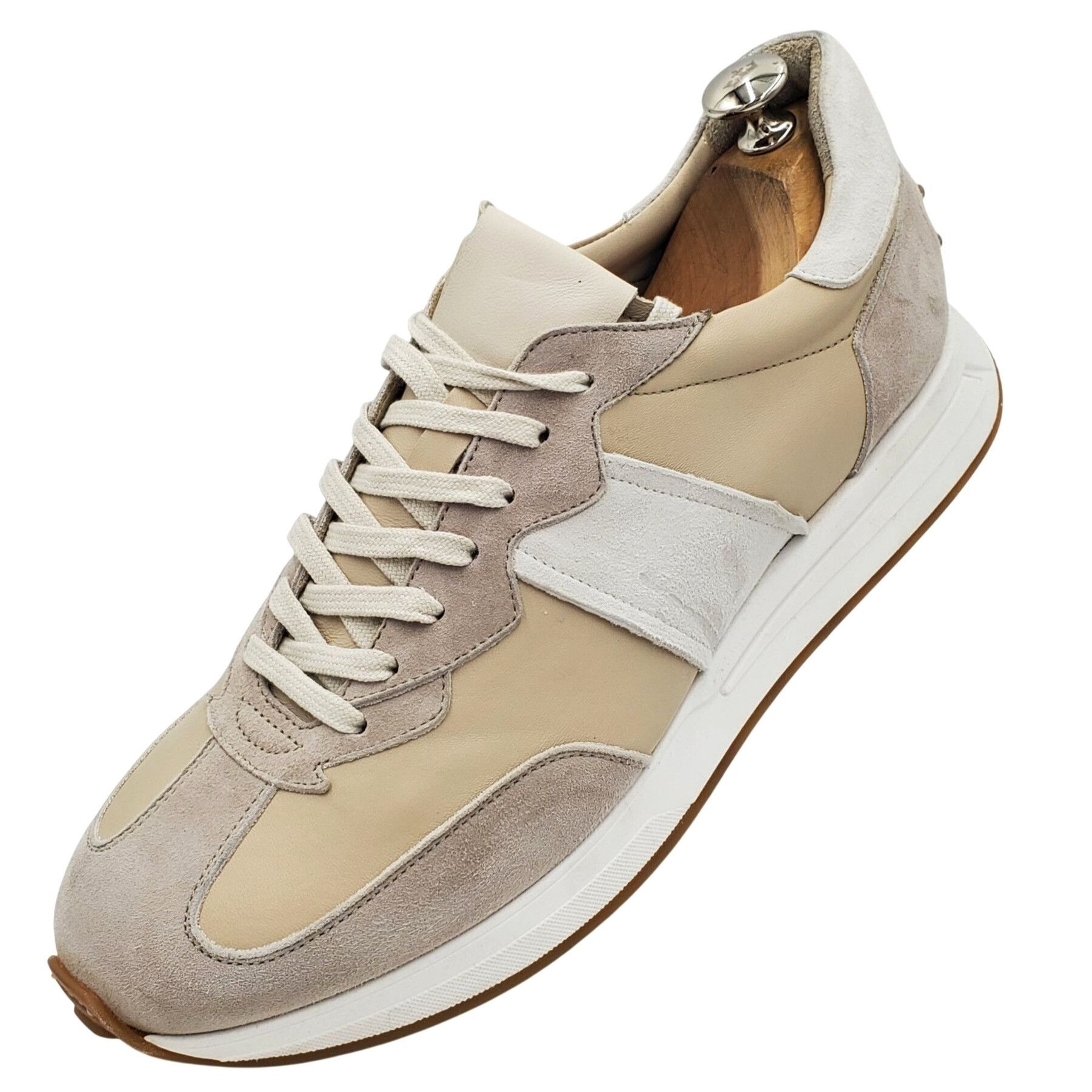 Zelli Zelli Roxi Mens size 10 Taupe White Italian Suede Calfskin Size US 10 / EU 43 - 7 Thumbnail