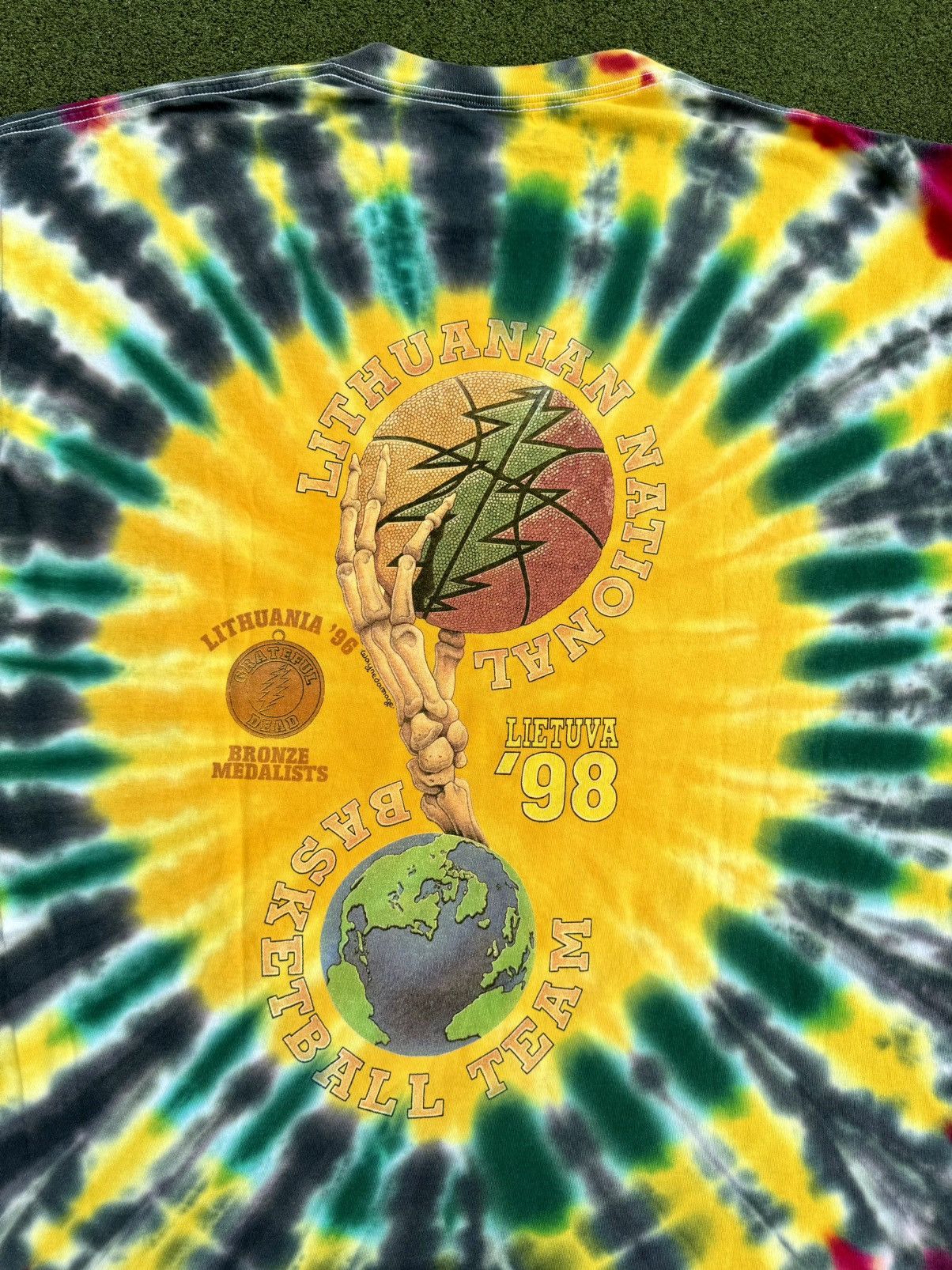 Grateful Dead × Liquid Blue × Vintage 1996 Grateful Dead Lithuania Vintage 90’s Band Tour T-Shirt Size US XL / EU 56 / 4 - 10 Thumbnail
