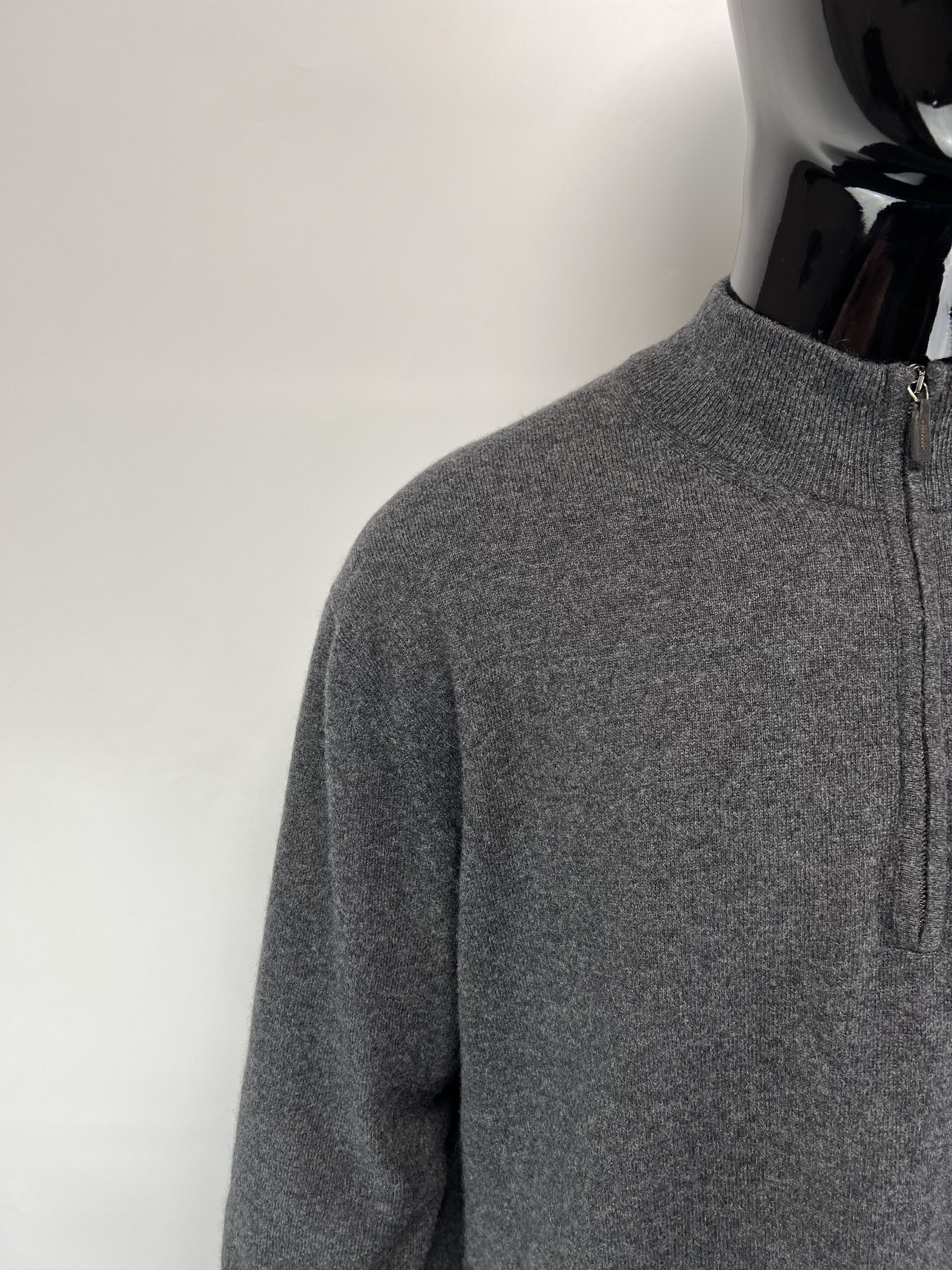 Maurizio Baldassari Maurizio Baldassari Wool Silk 1/4 Zip Sweater Size US XXL / EU 58 / 5 - 5 Thumbnail