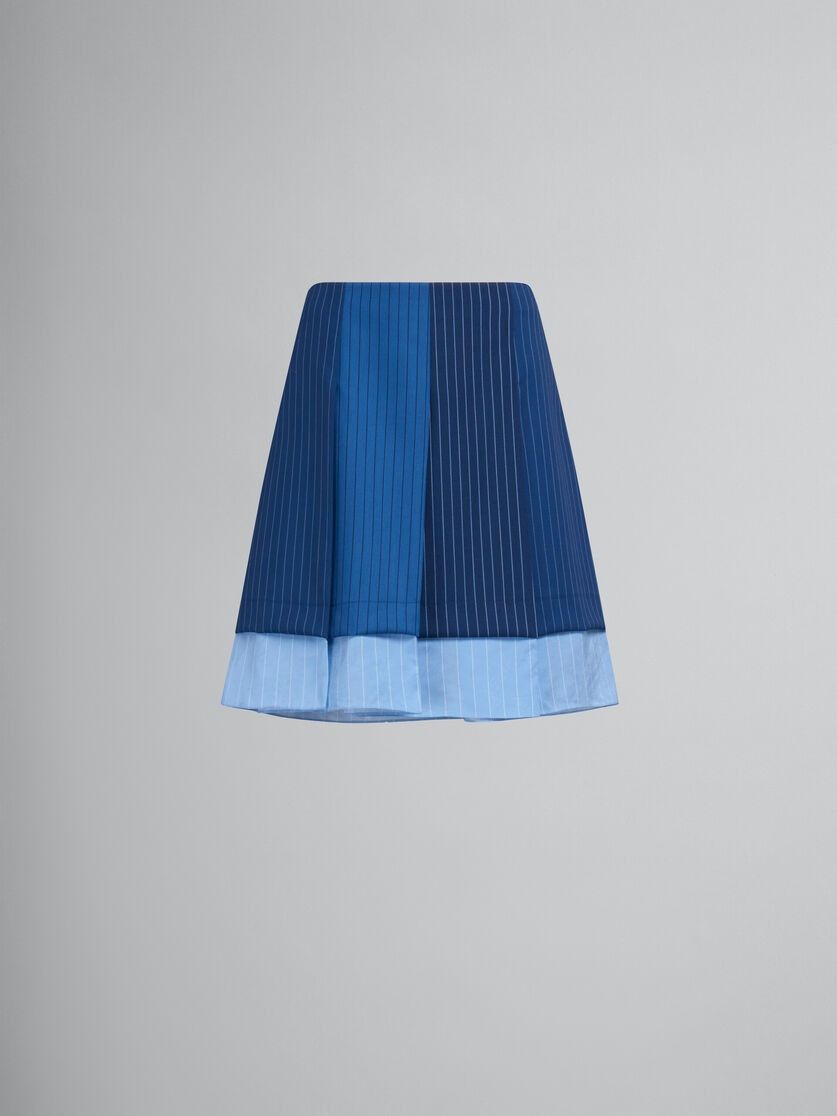 Marni o1f1d3z0525 Dégradé Pinstripe Wool Mini Skirt With Pleats Size 27" / US 4 / IT 40 - 1 Thumbnail