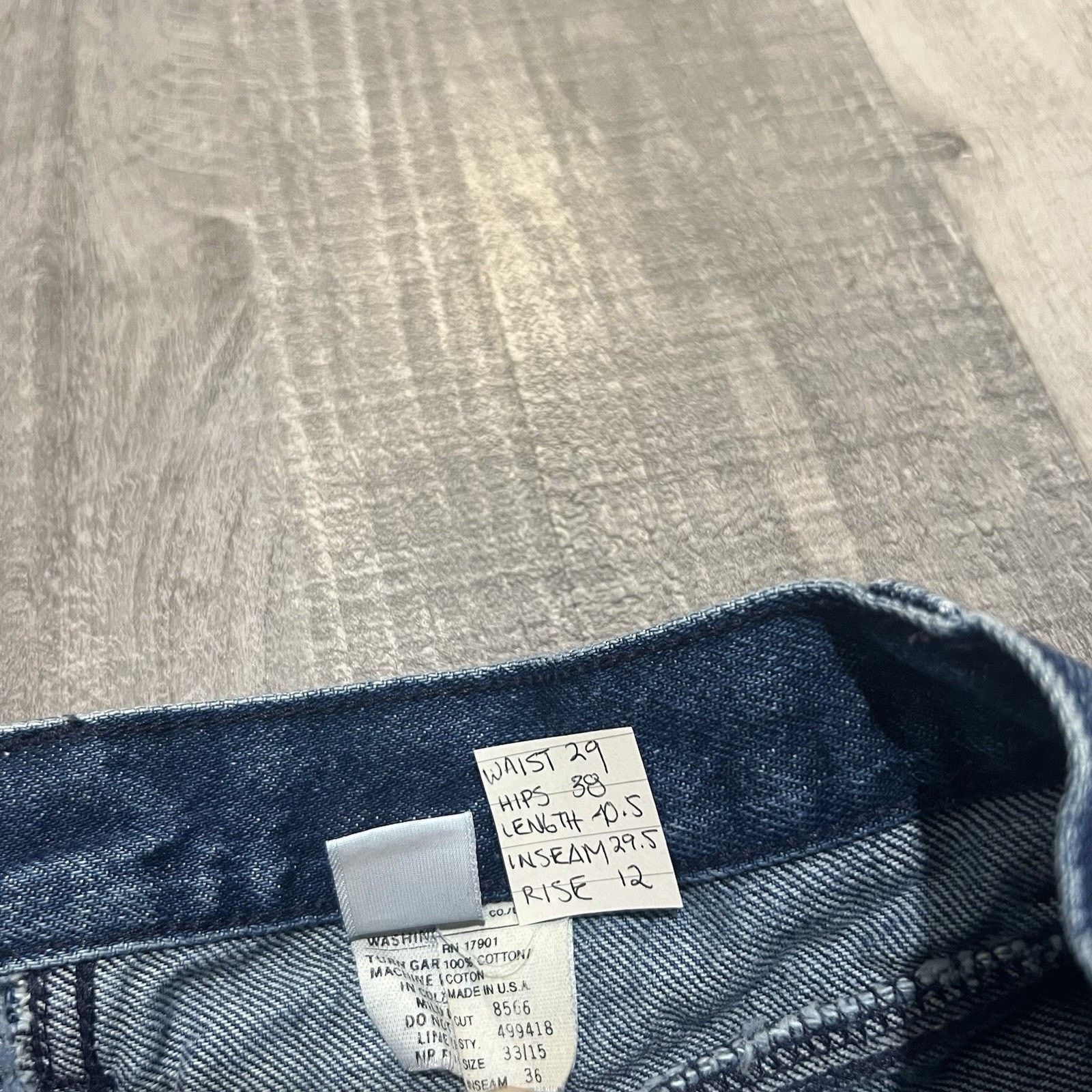 Vintage VTG Rocky Mountain Jeans Double Knee Western Bareback 29" Size 29" - 6 Thumbnail