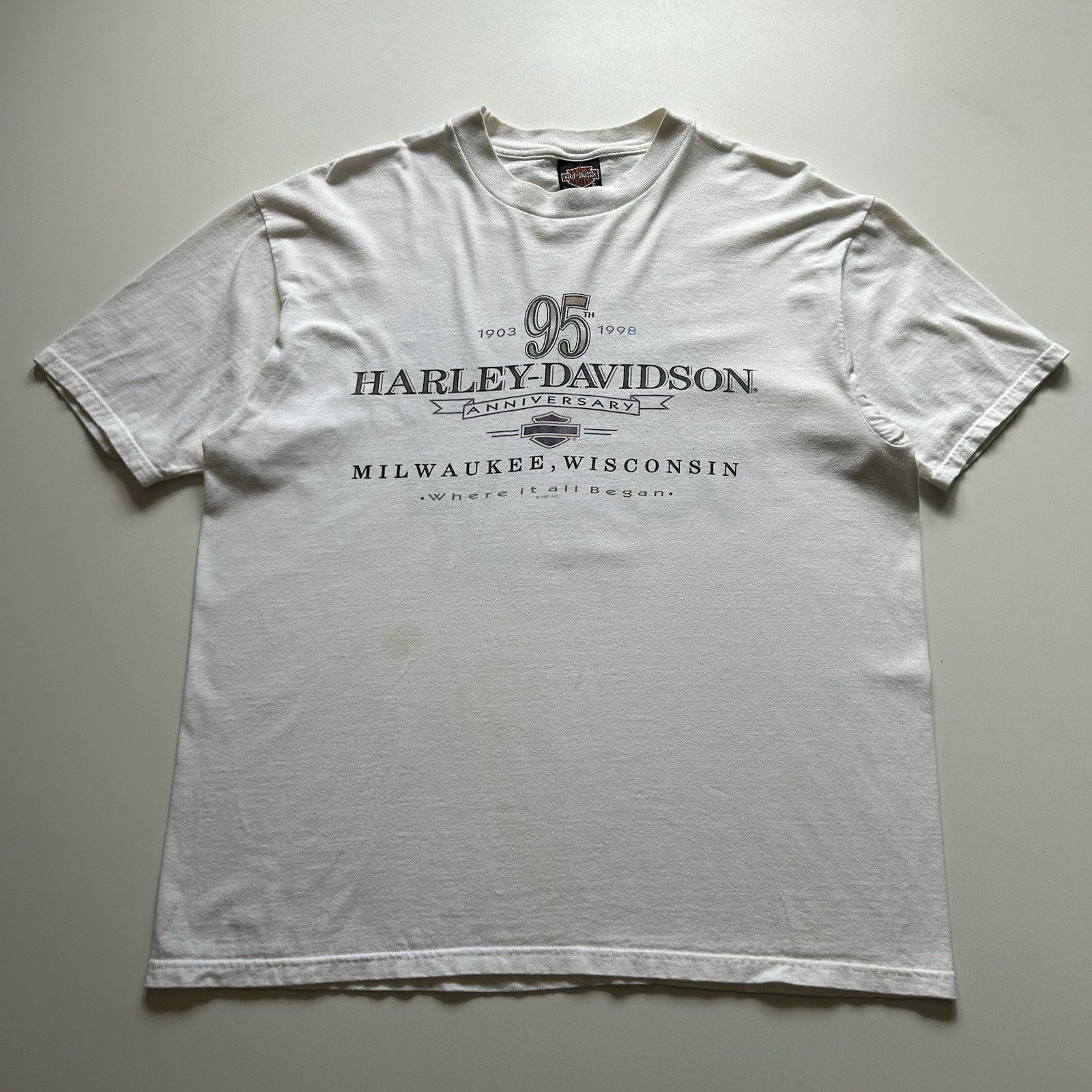 Harley Davidson × Vintage Vintage Harley Davidson Shirt XL USA 1998 90s Motorcycle Art Size US XL / EU 56 / 4 - 1 Thumbnail