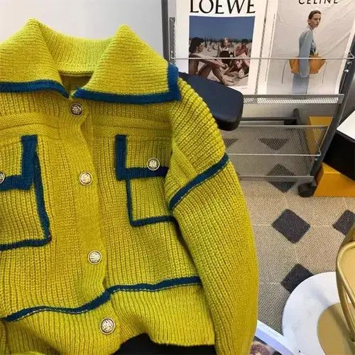 Japanese Brand Vintage contrast button knitted sweater Size M / US 6-8 / IT 42-44 - 4 Thumbnail