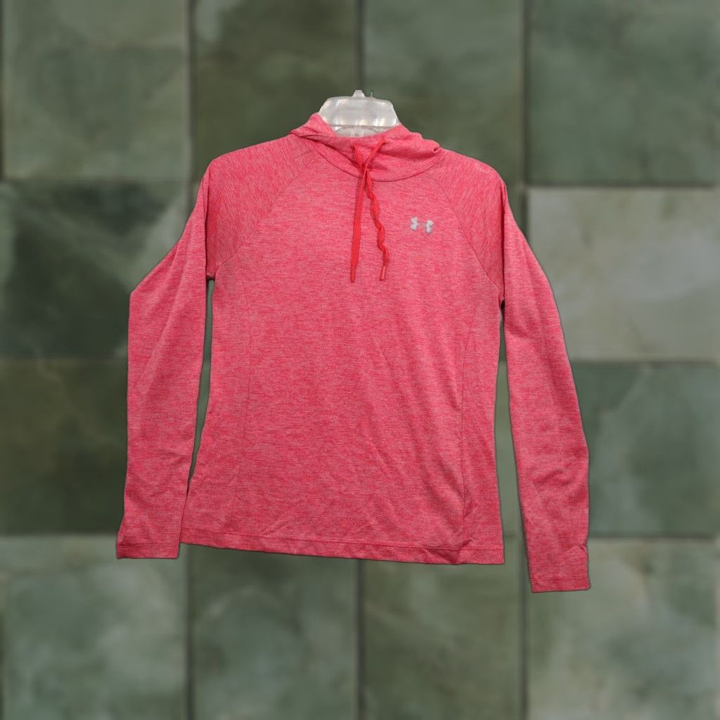Under Armour Under Armour Shirt Mens Small HeatGear Long Sleeve Hooded Mock Neck Pink Athletic Windswept? Size US S / EU 44-46 / 1 - 1 Thumbnail