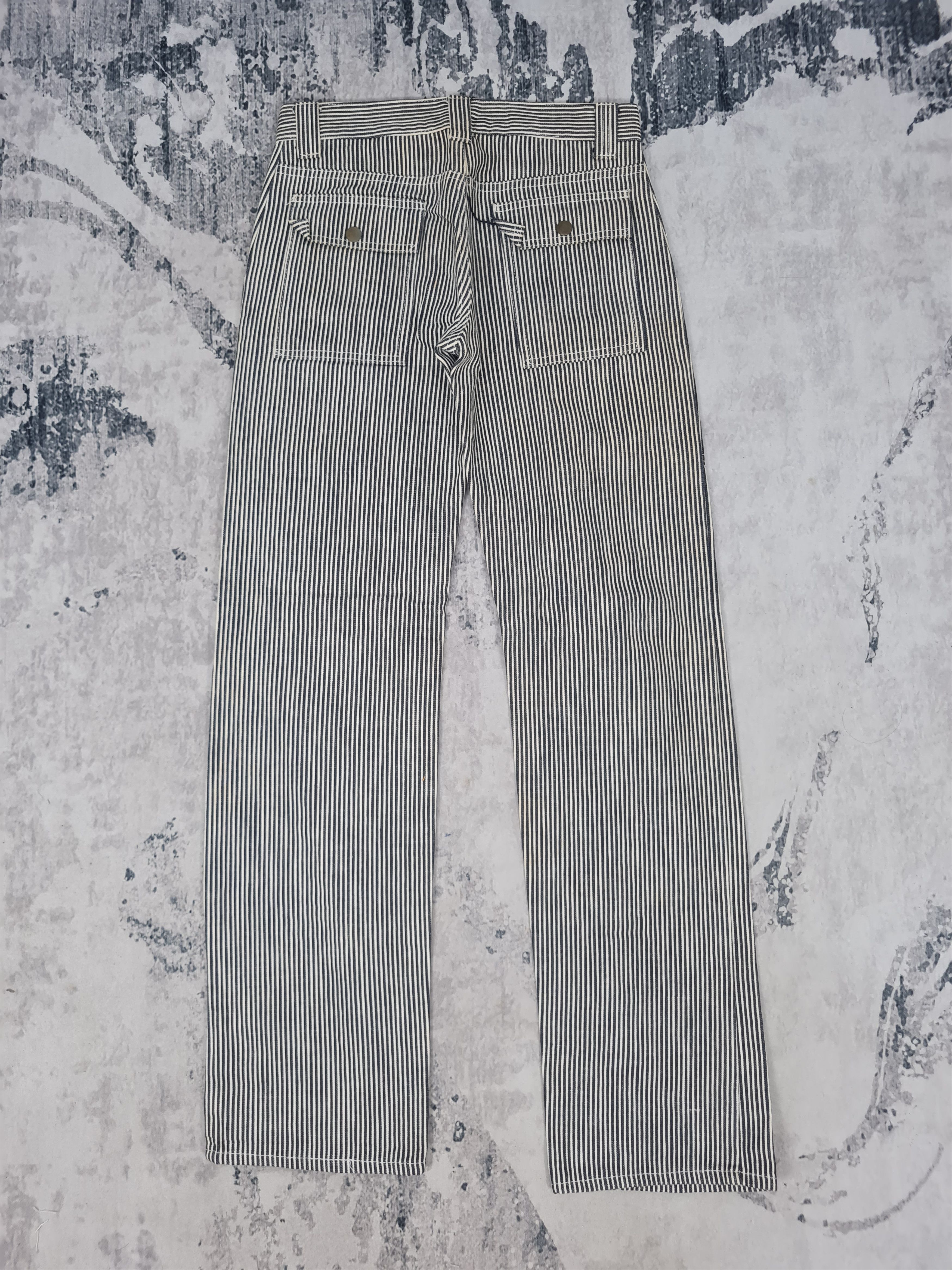 Japanese Brand Japanese Brand Bush Striped Workwear Pants 30x31.5 JB0186 Size US 30 / EU 46 - 2 Thumbnail