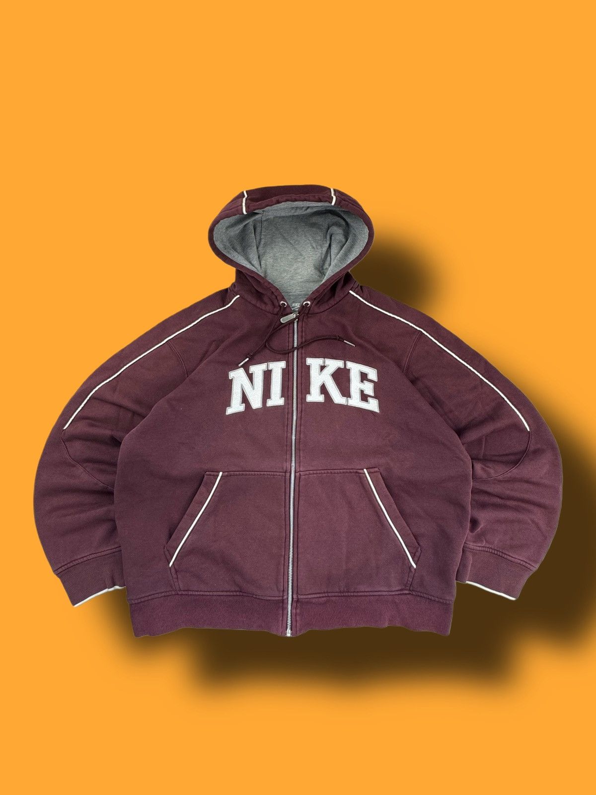 Nike × Vintage NIKE VINTAGE CENTER LOGO OVERSIZE BOXY ZIP HOODIE Size US L / EU 52-54 / 3 - 1 Thumbnail