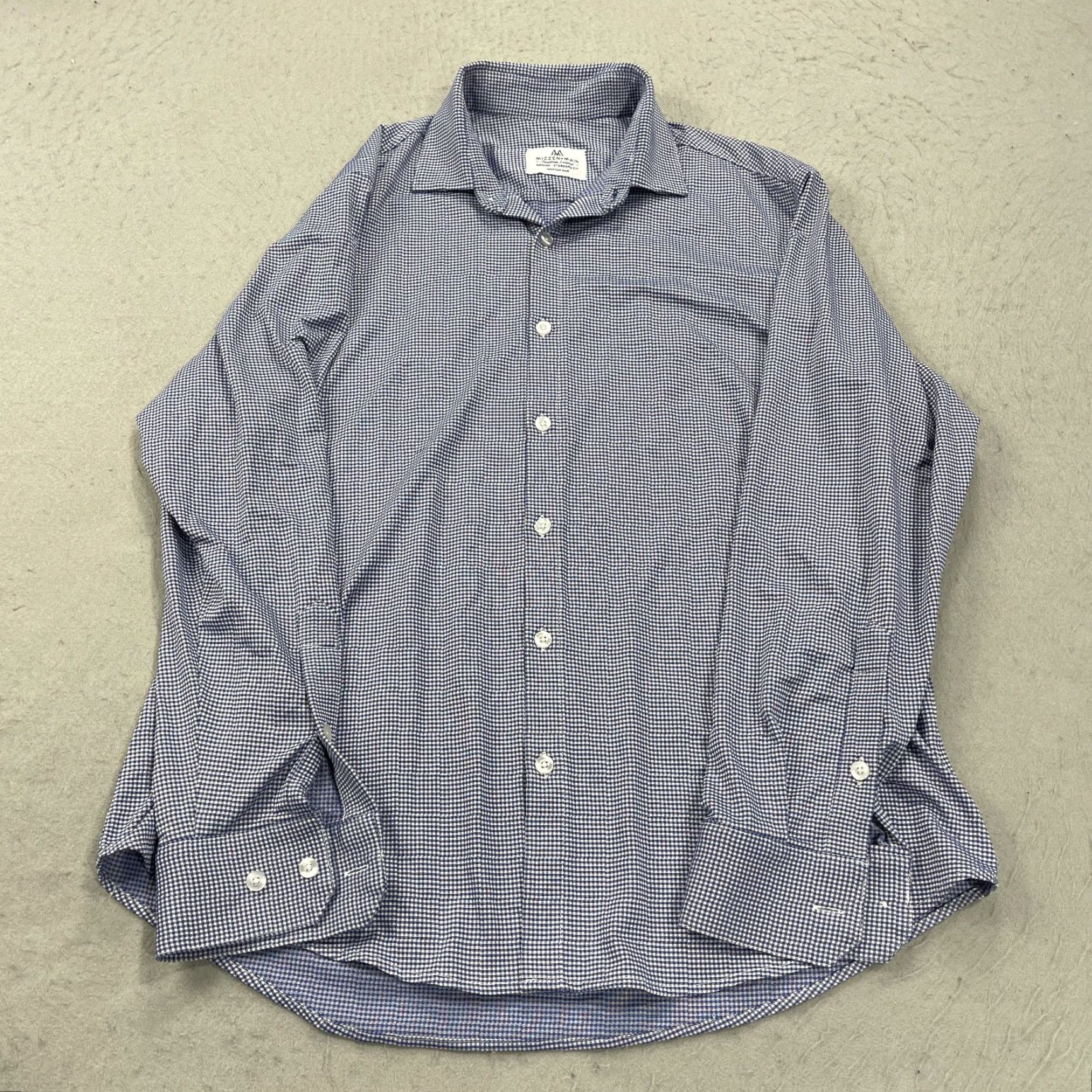 Mizzen+Main Mizzen+Main Shirt Mens M Blue Check Leeward Stretch Button-Up Casual, Business Vintage No (adjust not allowed to add new info) Size US M / EU 48-50 / 2 - 2 Thumbnail
