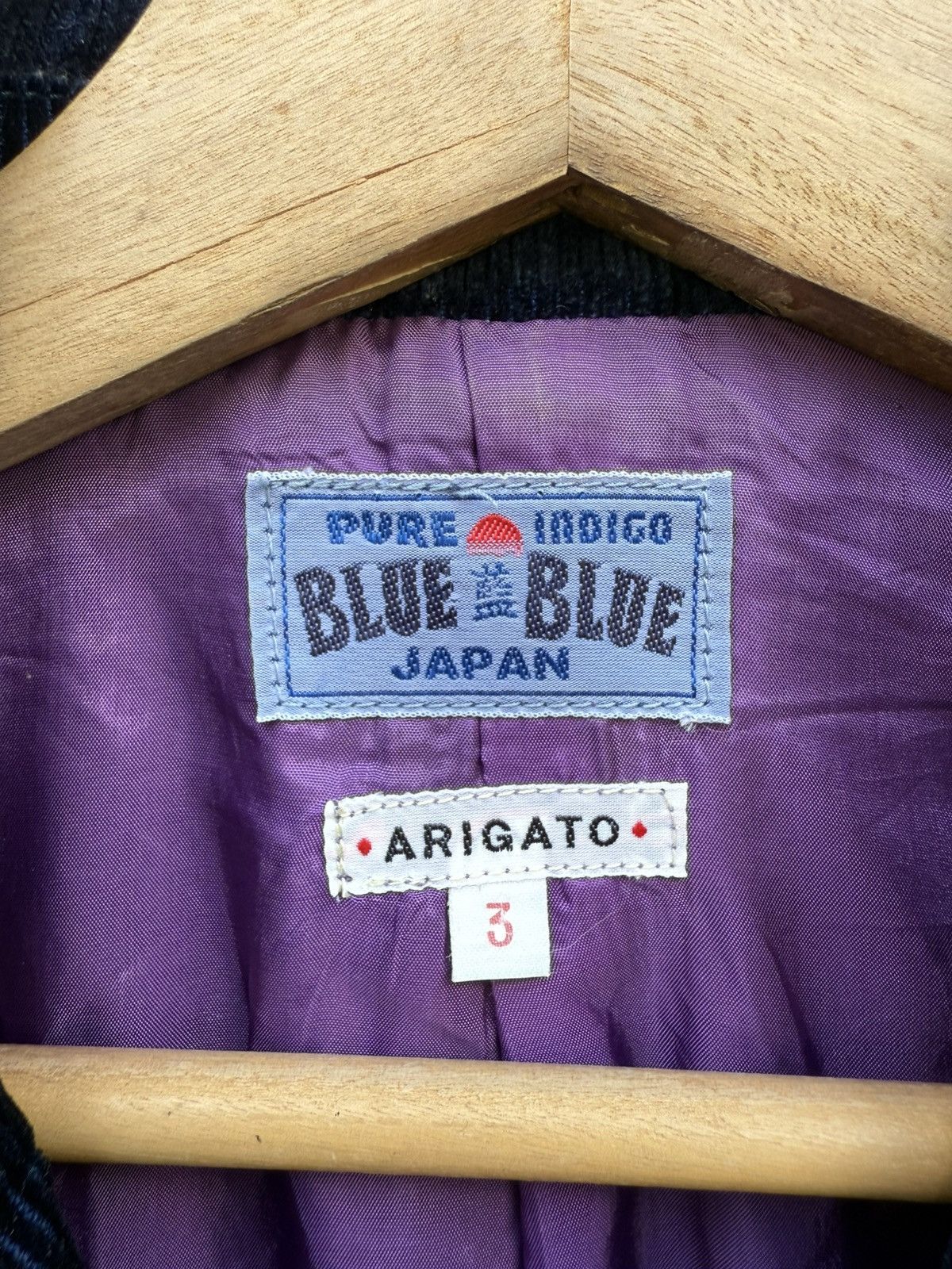 Blue Blue Japan 🔥RARE🔥BLUEBLUE JAPAN Pure Indigo “Arigato” Corduroy Blazer Size 40S - 4 Thumbnail