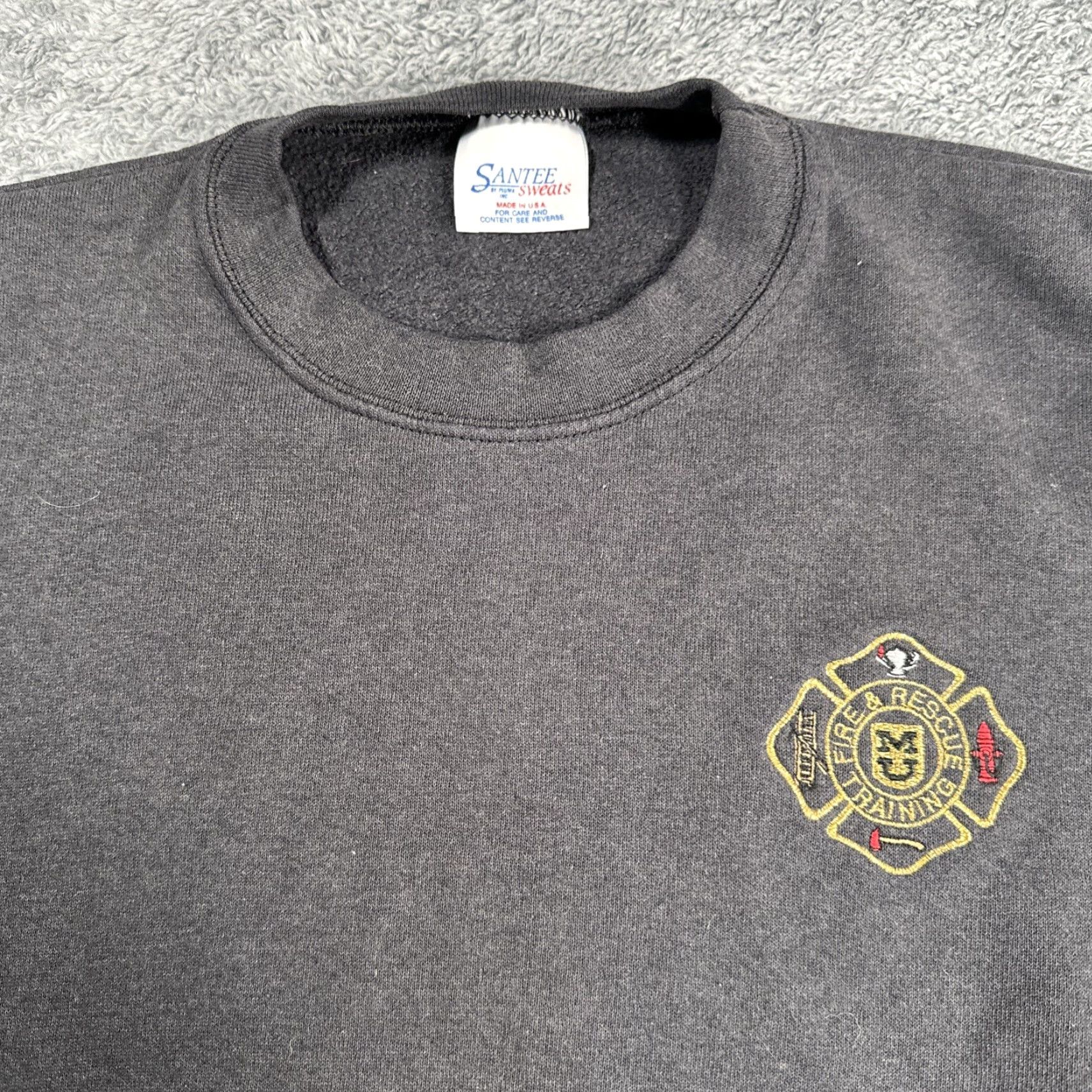 Vintage VTG 1980’S Sweatshirt Men’S SZ L MIZZOU Crewneck Fire & Rescue Training Size US L / EU 52-54 / 3 - 2 Thumbnail
