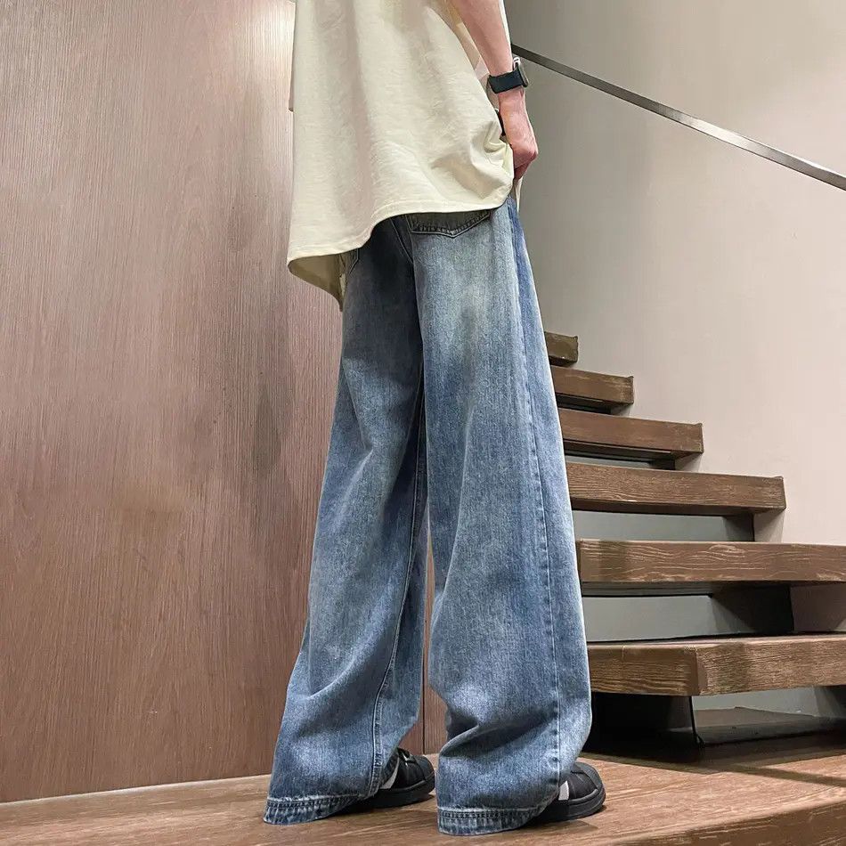 Japanese Brand × Jean Retro casual wide leg slightly flared jeans Size US 32 / EU 48 - 3 Thumbnail