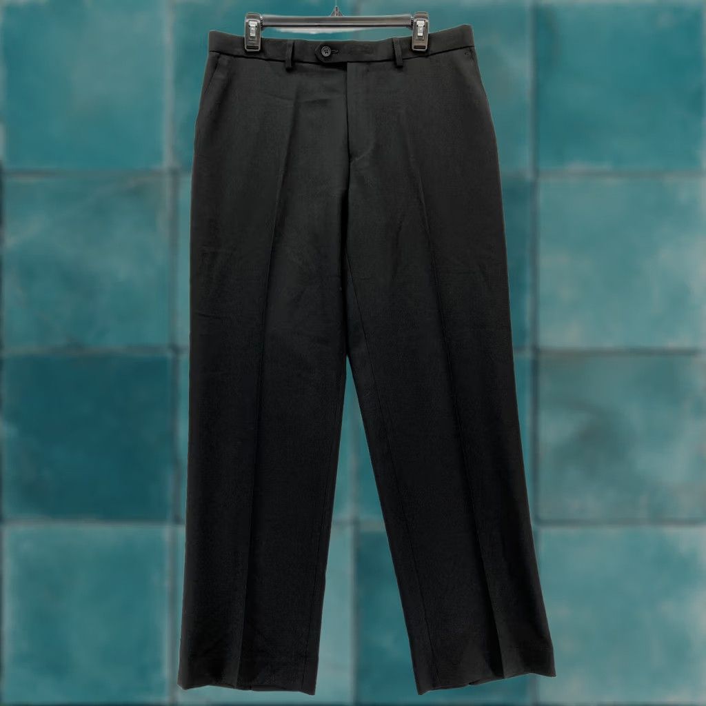 Izod IZOD Dress Pants Mens 34x30 Regular Fit Straight Black Flat Front Stretch Pants Size US 34 / EU 50 - 1 Thumbnail