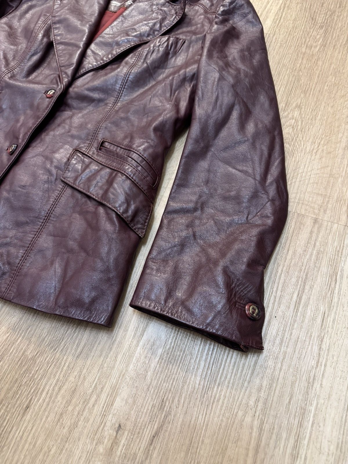 Etienne Aigner Etienne Aigner Vintage 70s 1970 Leather Blazer Jacket Taiwan Size M / US 6-8 / IT 42-44 - 4 Thumbnail