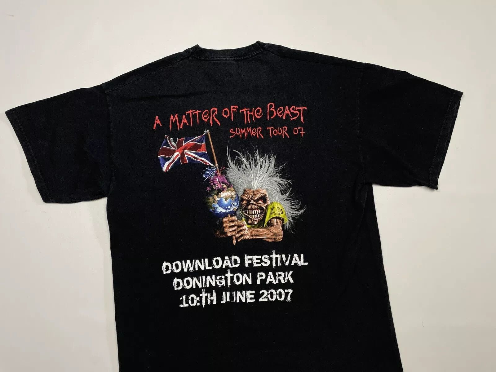 Fruit Of The Loom VINTAGE 2000s Y2K IRON MAIDEN DOWNLOAD FESTIVAL 2007 SHIRT Size US L / EU 52-54 / 3 - 9 Thumbnail