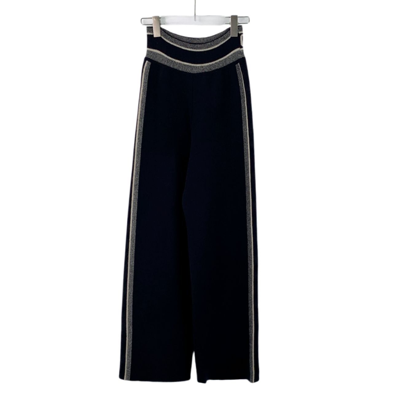Dior Christian Dior Navy Blue & Beige Striped Cashmere Blend Knit Size 26" / US 2 / IT 38 - 1 Thumbnail
