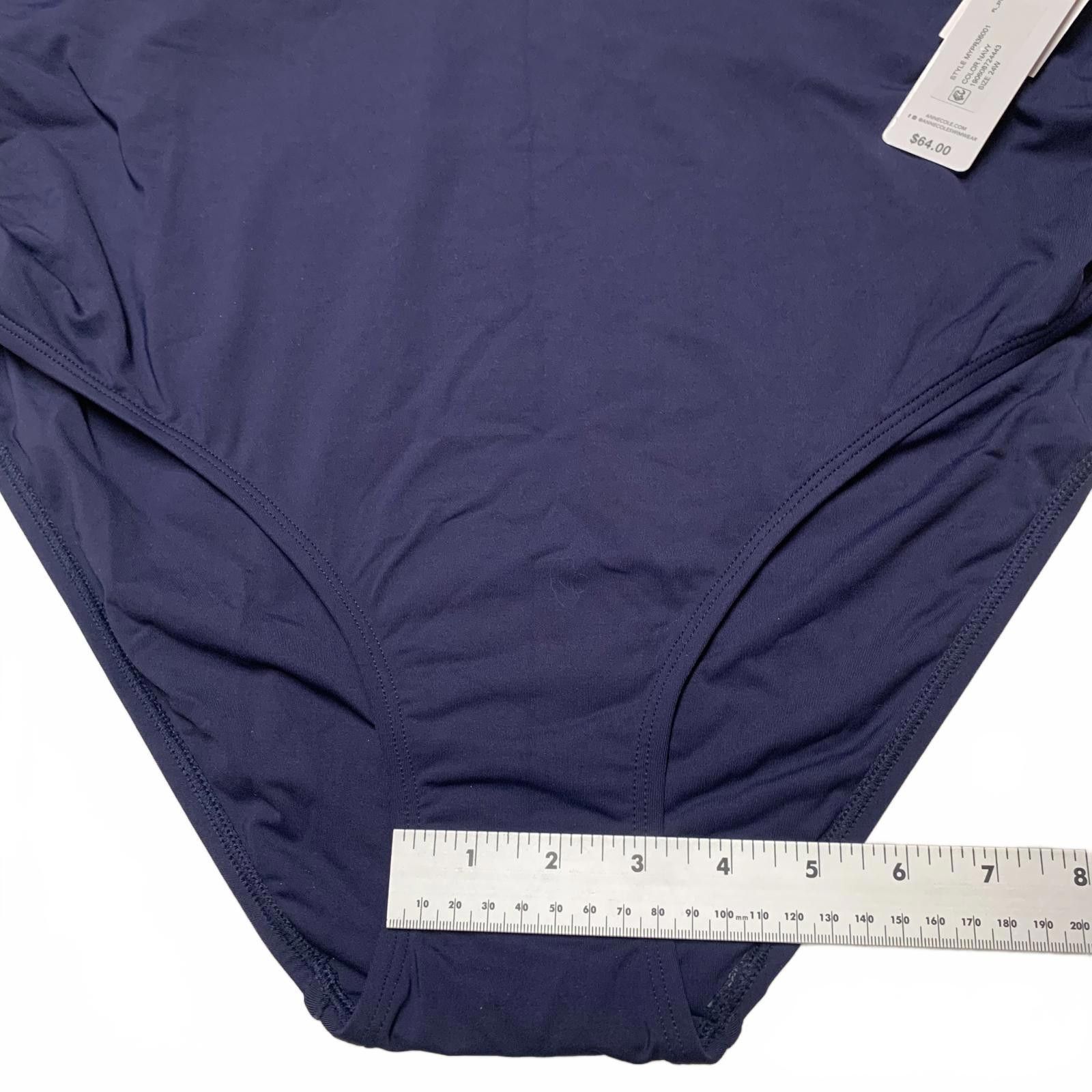 Other Anne Cole Women's Bikini Swim Bottom Plus Sz 24W Navy Blue Size ONE SIZE - 7 Thumbnail