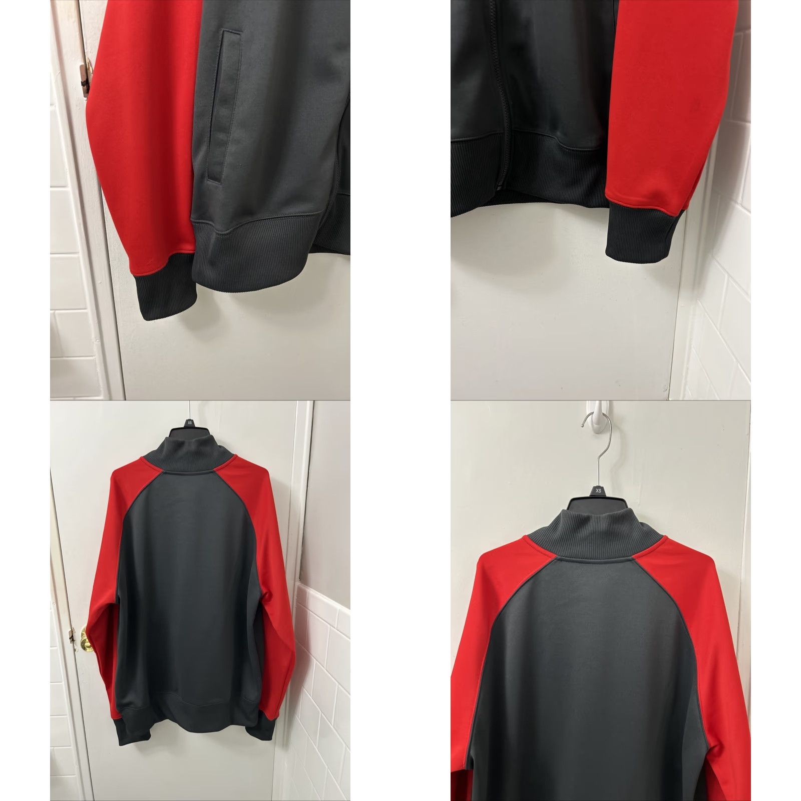 Nike Nike Track Jacket Mens Large Black Red Full Zip Swoosh Logo Pockets Size US L / EU 52-54 / 3 - 8 Thumbnail