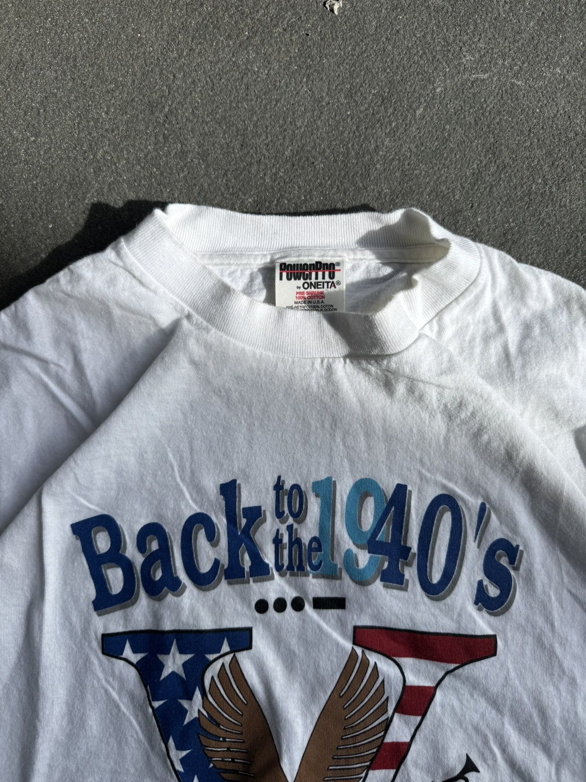 Vintage CRAZY VINTAGE 90's MADE IN USA GRAPHIC TEE Size US XL / EU 56 / 4 - 4 Thumbnail