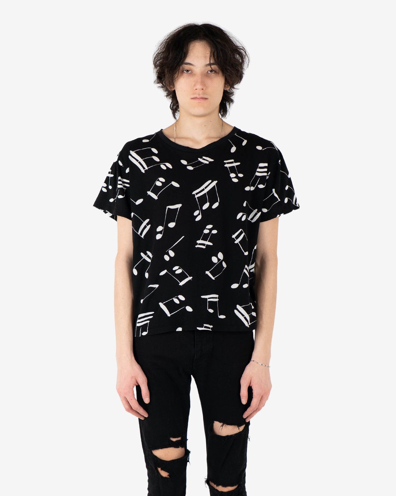 Saint Laurent Paris Music Note T-Shirt (FW16) Size US XL / EU 56 / 4 - 5 Thumbnail