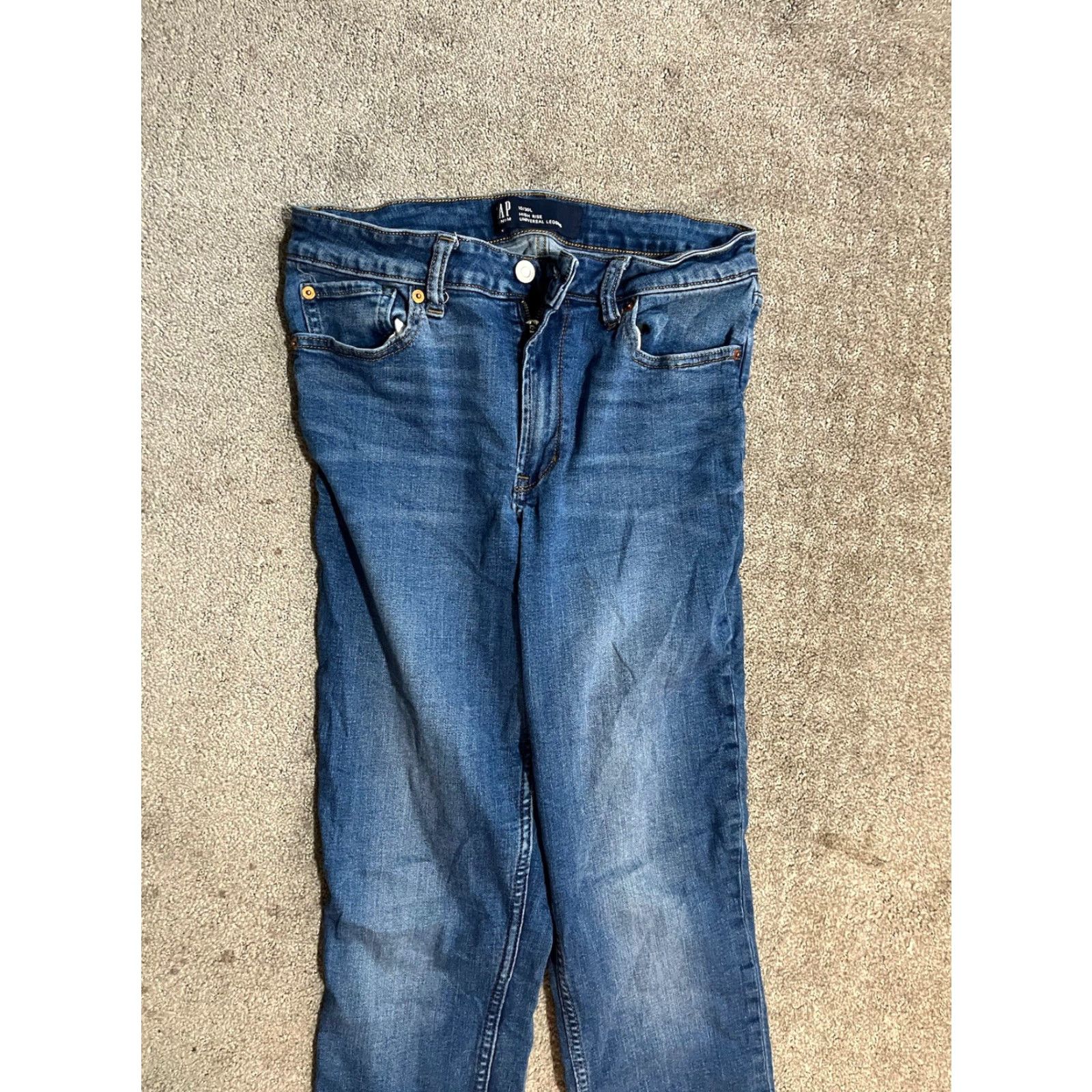 Gap GAP Jeans High Rise Universal Legging Jeans Blue Size 10/30L Distressed Women Skinny Womens Size 30" / US 8 / IT 44 - 2 Thumbnail