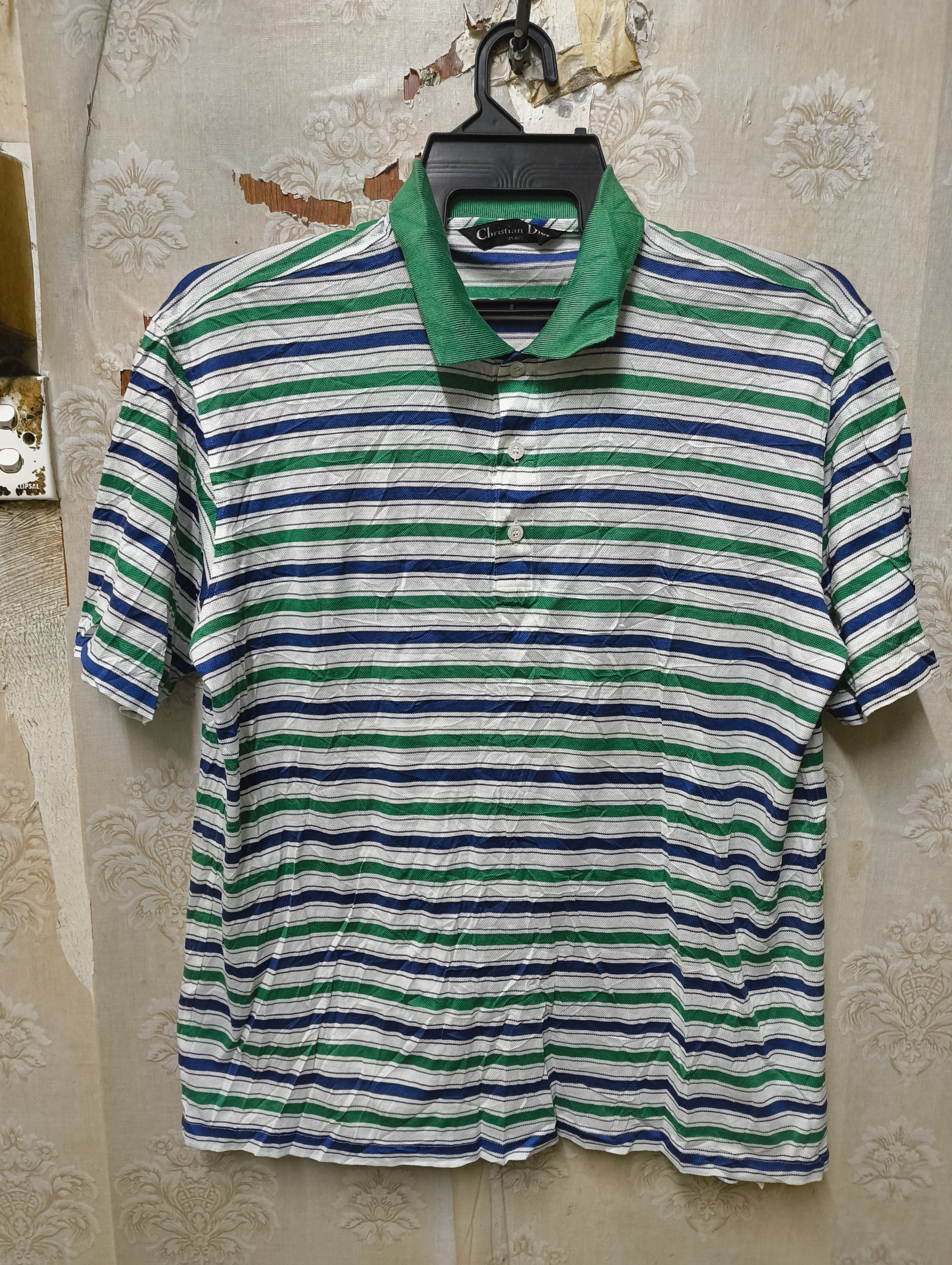 Dior Christian Dior Sports Striped Polo Shirt Size US M / EU 48-50 / 2 - 3 Thumbnail