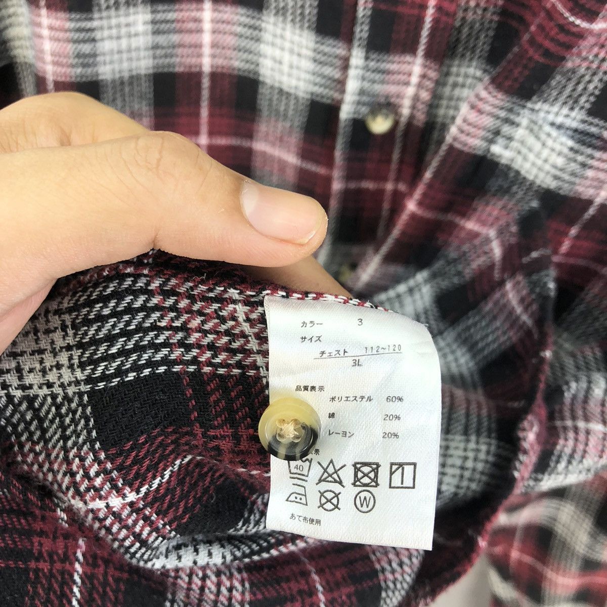 Japanese Brand Robinson Single Pocket 3 Fabric Plaid Checker Flannel Size US L / EU 52-54 / 3 - 14 Thumbnail