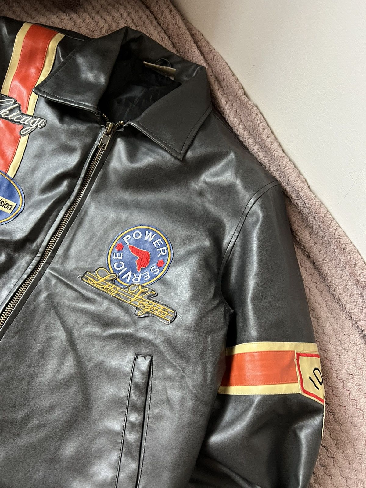 Route 66 × Vintage Vintage moto racing leather jacket route 66 patch Harley 90s Size US L / EU 52-54 / 3 - 7 Thumbnail