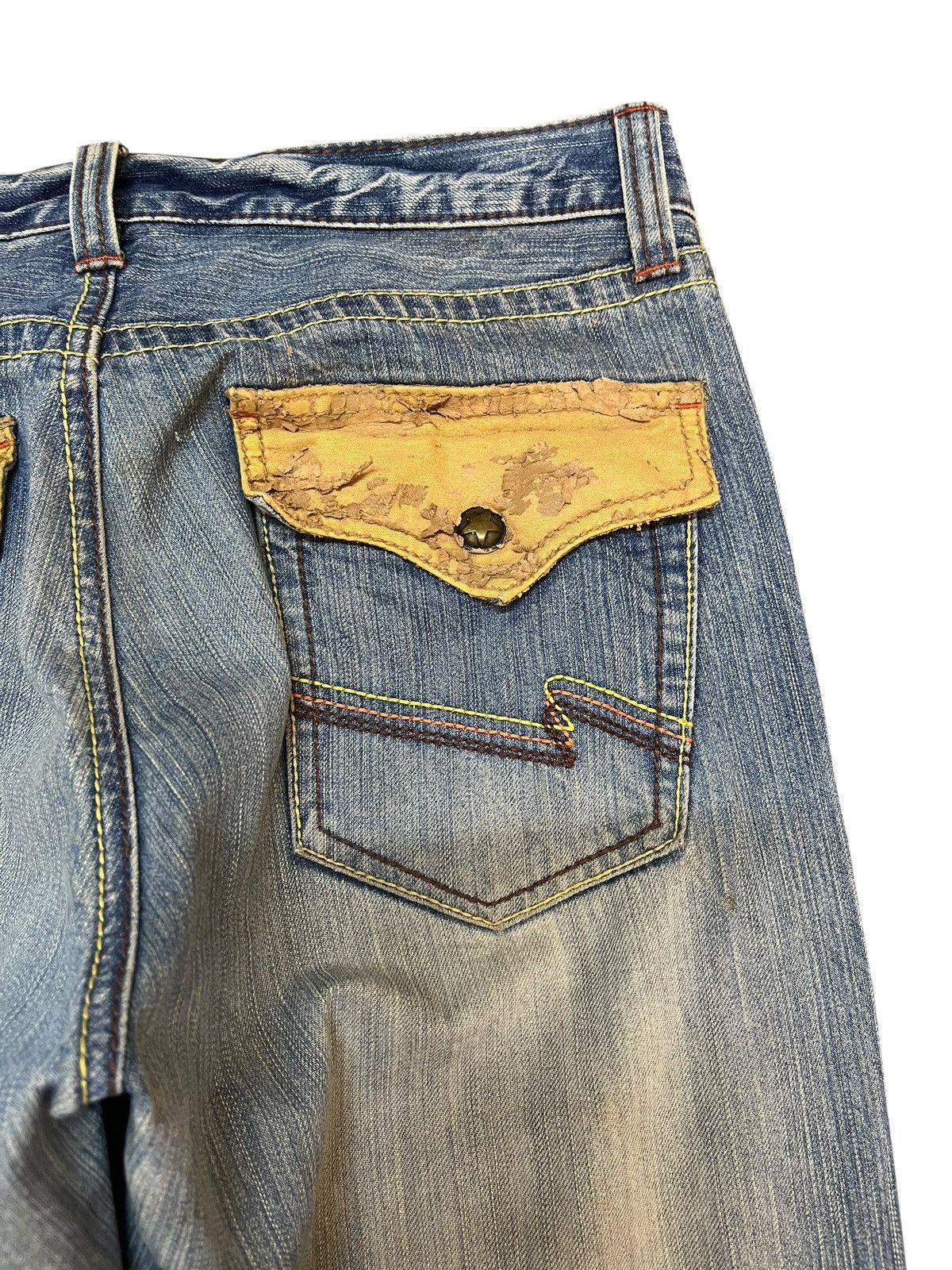 14th Addiction × Japanese Brand × Yasuyuki Ishii Vintage Japanese Brand Note Printed Worn Look Denim Size US 32 / EU 48 - 12 Thumbnail
