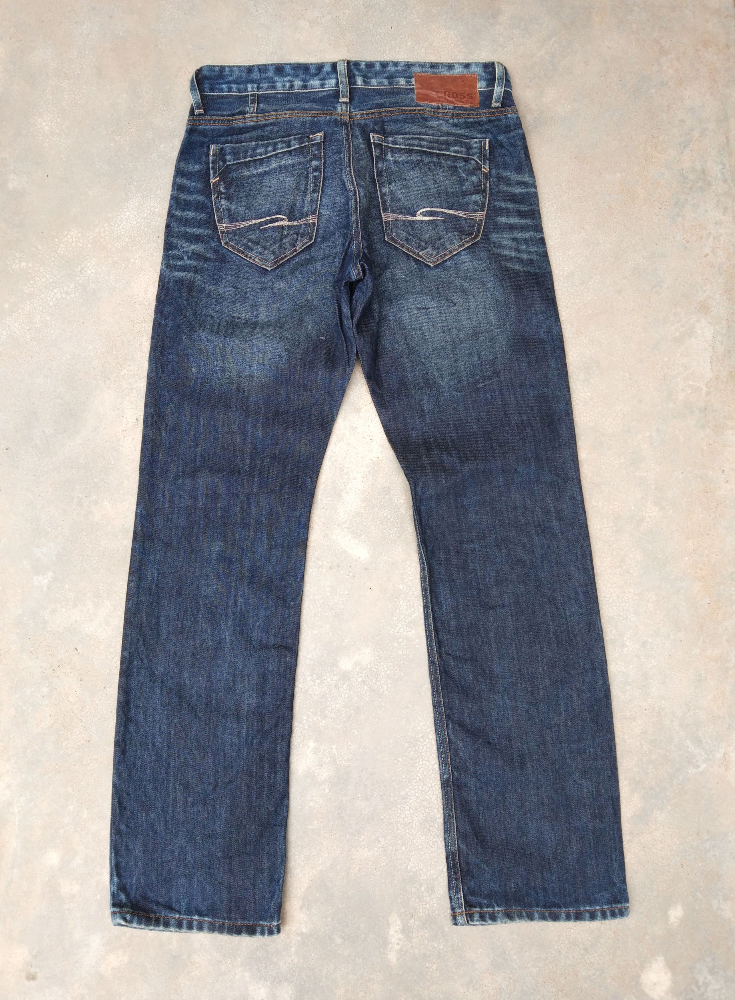 Jean Cross Jeanswear Straight Leg Blue Wash Denim 31x32 Size US 31 - 2 Thumbnail