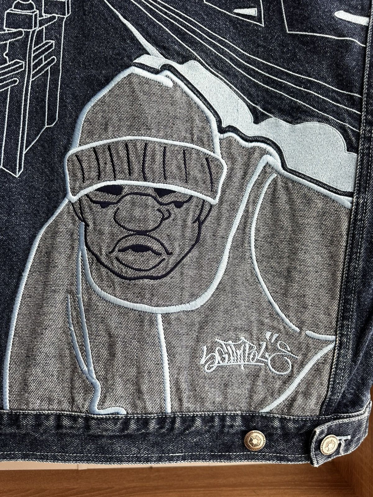 Vintage South Pole Big Logo Jnco Style Japanese Jeans Jacket