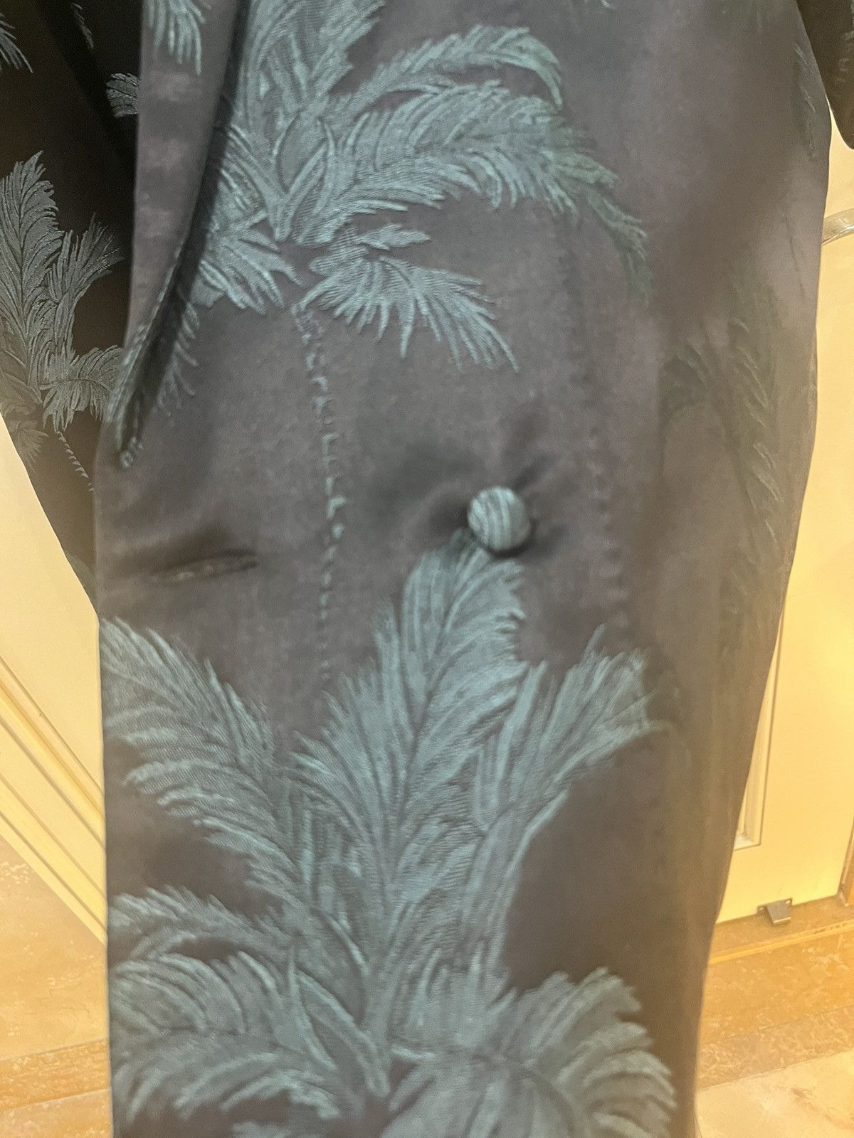 Saint Laurent Paris shawl lapel silk jacquard jacket and pants Size 46R - 20 Thumbnail