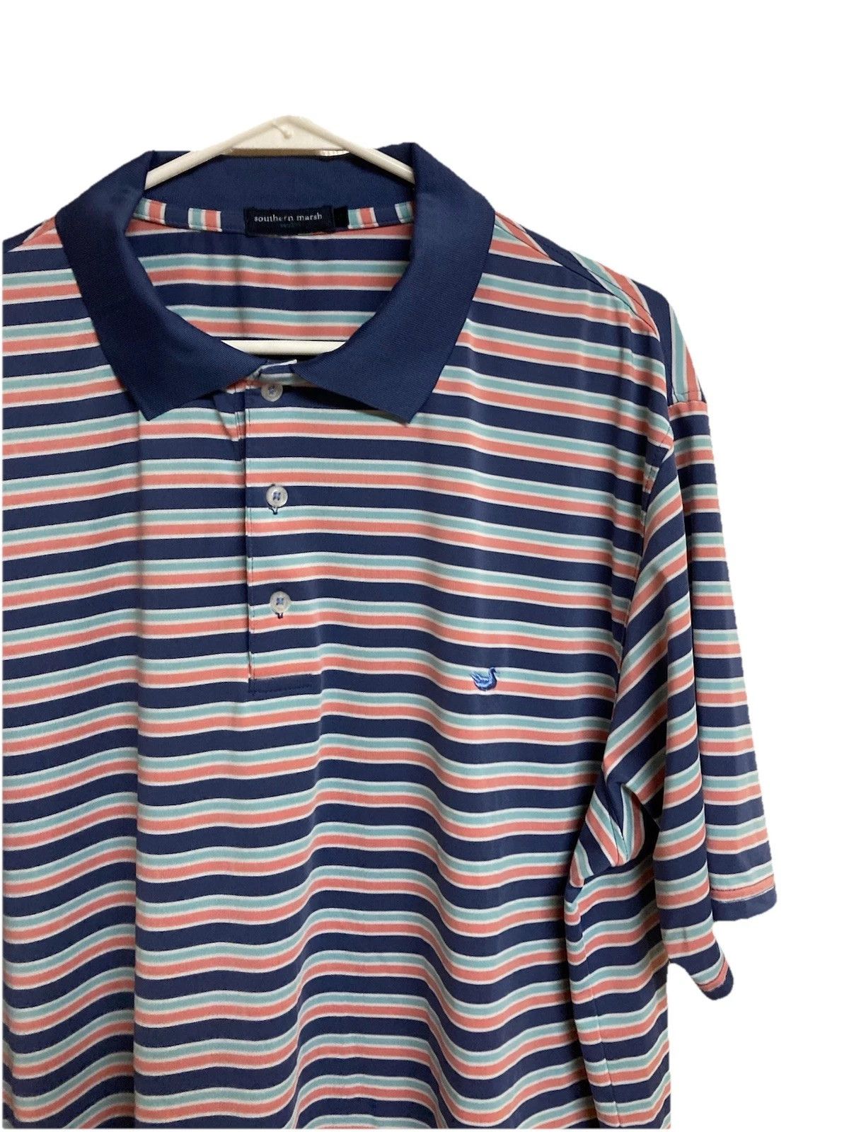 Southern Marsh Southern Marsh Short Sleeve Polo Performance Striped Sz XL Size US XL / EU 56 / 4 - 6 Thumbnail