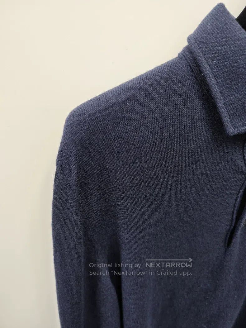 Loro Piana Loro Piana Men's navy blue collar-turned knitwear Size US M / EU 48-50 / 2 - 4 Thumbnail