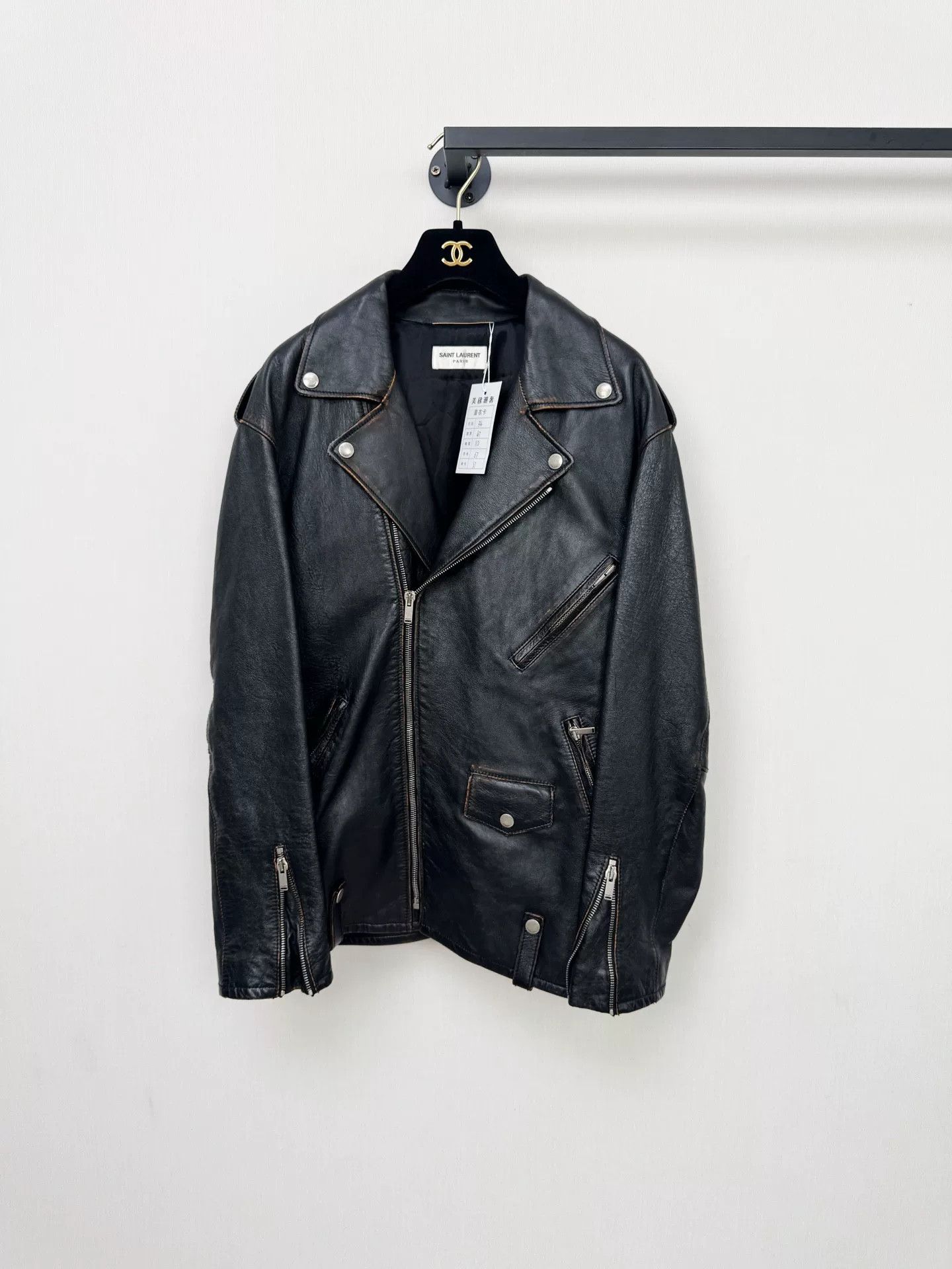 Saint Laurent Paris Saint Laurent Leather Jacket Size XXS / US 00 / IT 34 - 1 Thumbnail