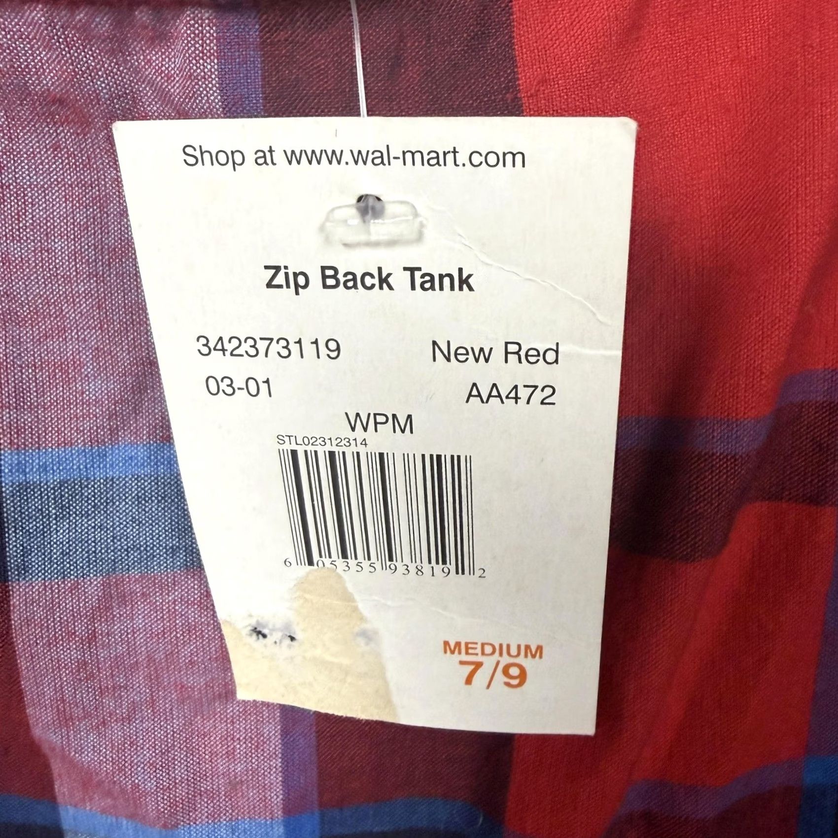Vintage VINTAGE No Boundaries Tank Women M Red Plaid 90s Grunge Spaghetti Strap Camisole Shirt Adult Womens Size M / US 6-8 / IT 42-44 - 4 Thumbnail