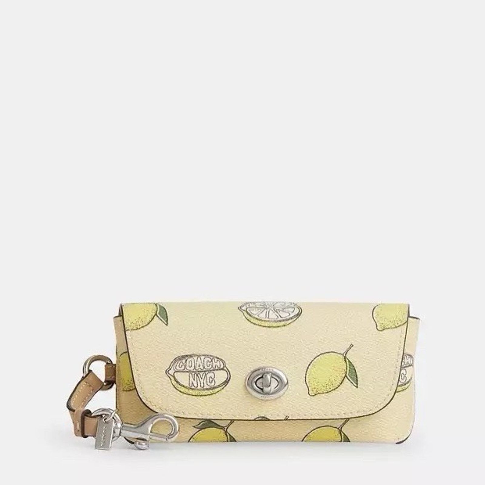 Coach NWT Coach Sunglass Case Lemon Print Garden Glade Multi CAP11 Size ONE SIZE - 5 Thumbnail
