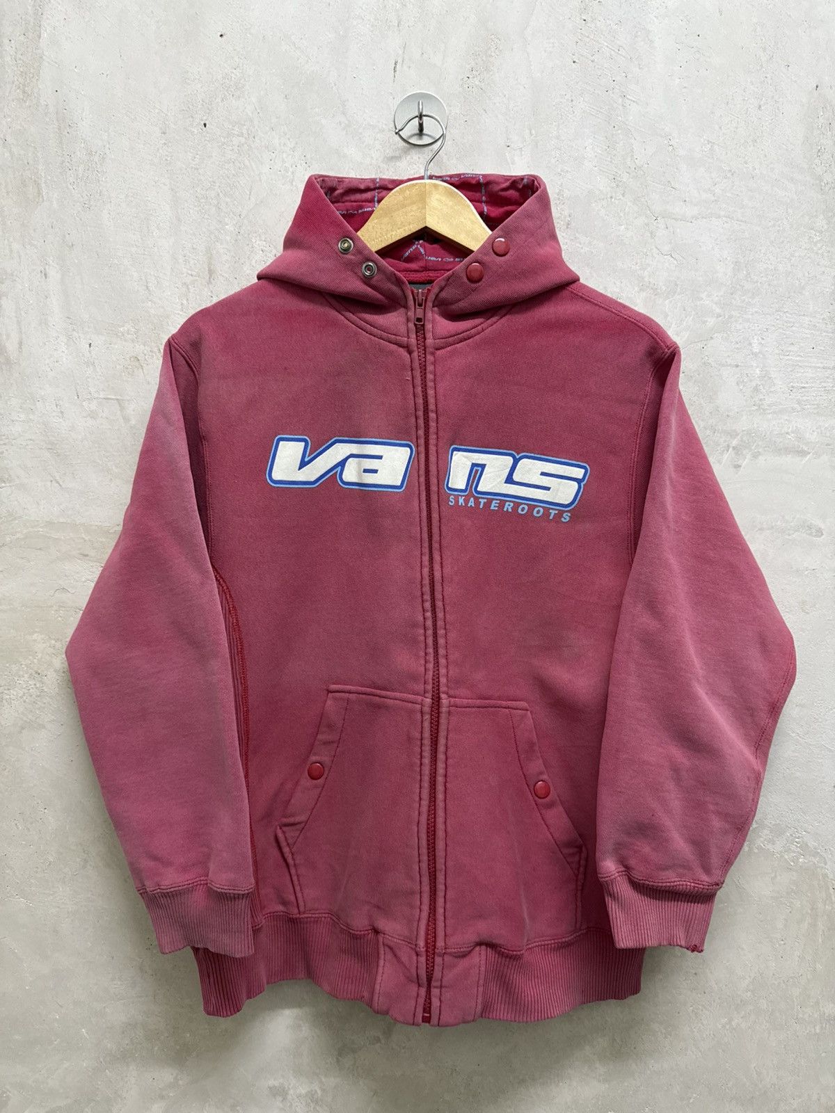 Vans Vintage 90s Vans Zip Up Faded Hoodie Size US M / EU 48-50 / 2 - 1 Thumbnail