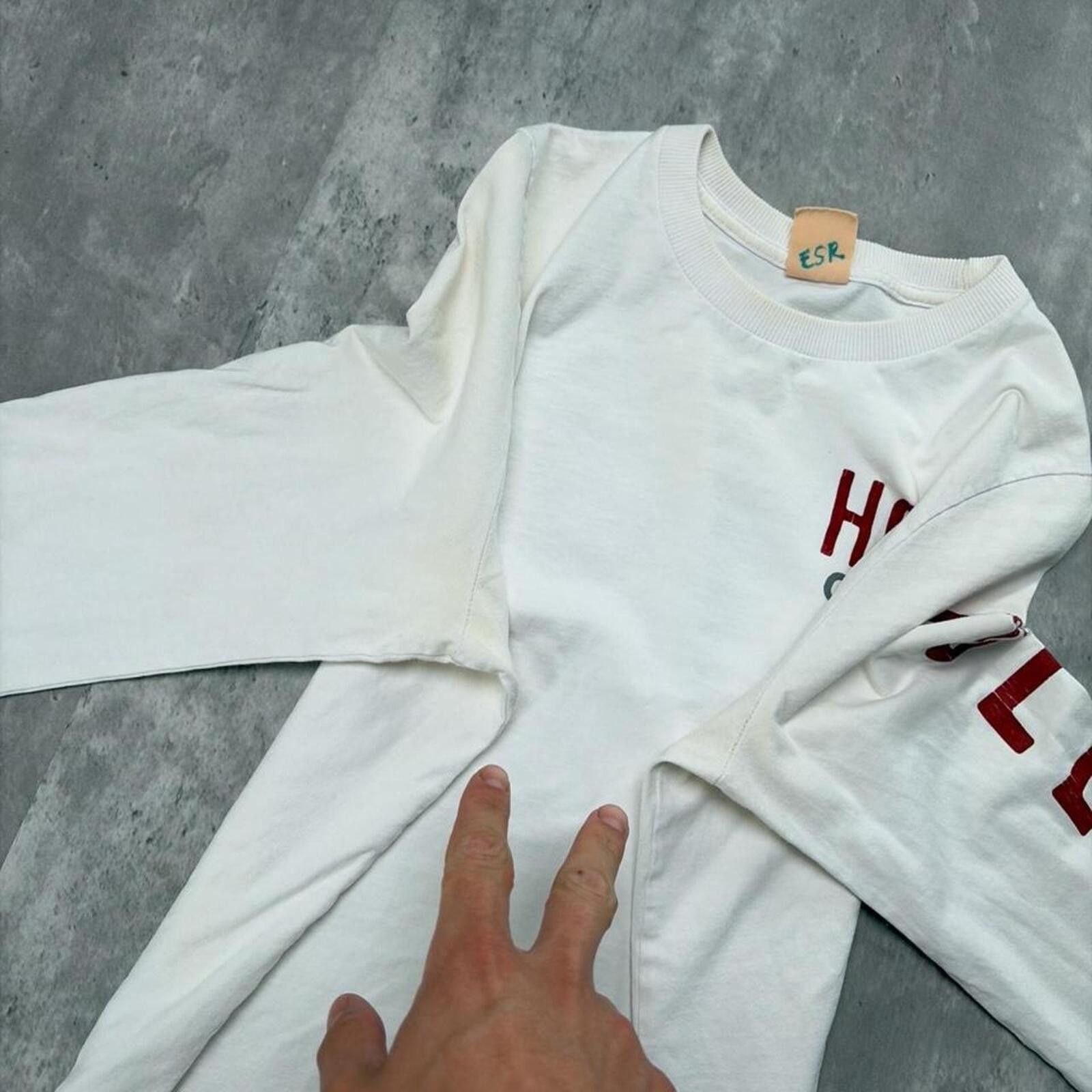 Other Y2K White Hollister Surf Grunge Distressed Long Sleeve Shirt Size US S / EU 44-46 / 1 - 6 Thumbnail