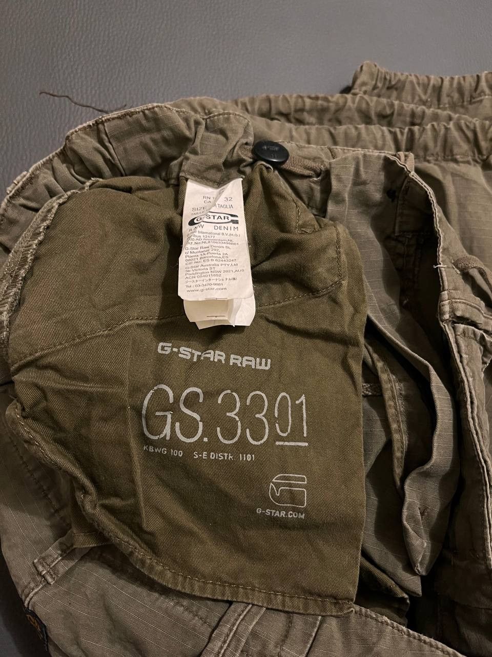 G-Star × Vintage Mens Vintage G Star Raw Cargo Shorts rare arm Size US 32 / EU 48 - 5 Thumbnail