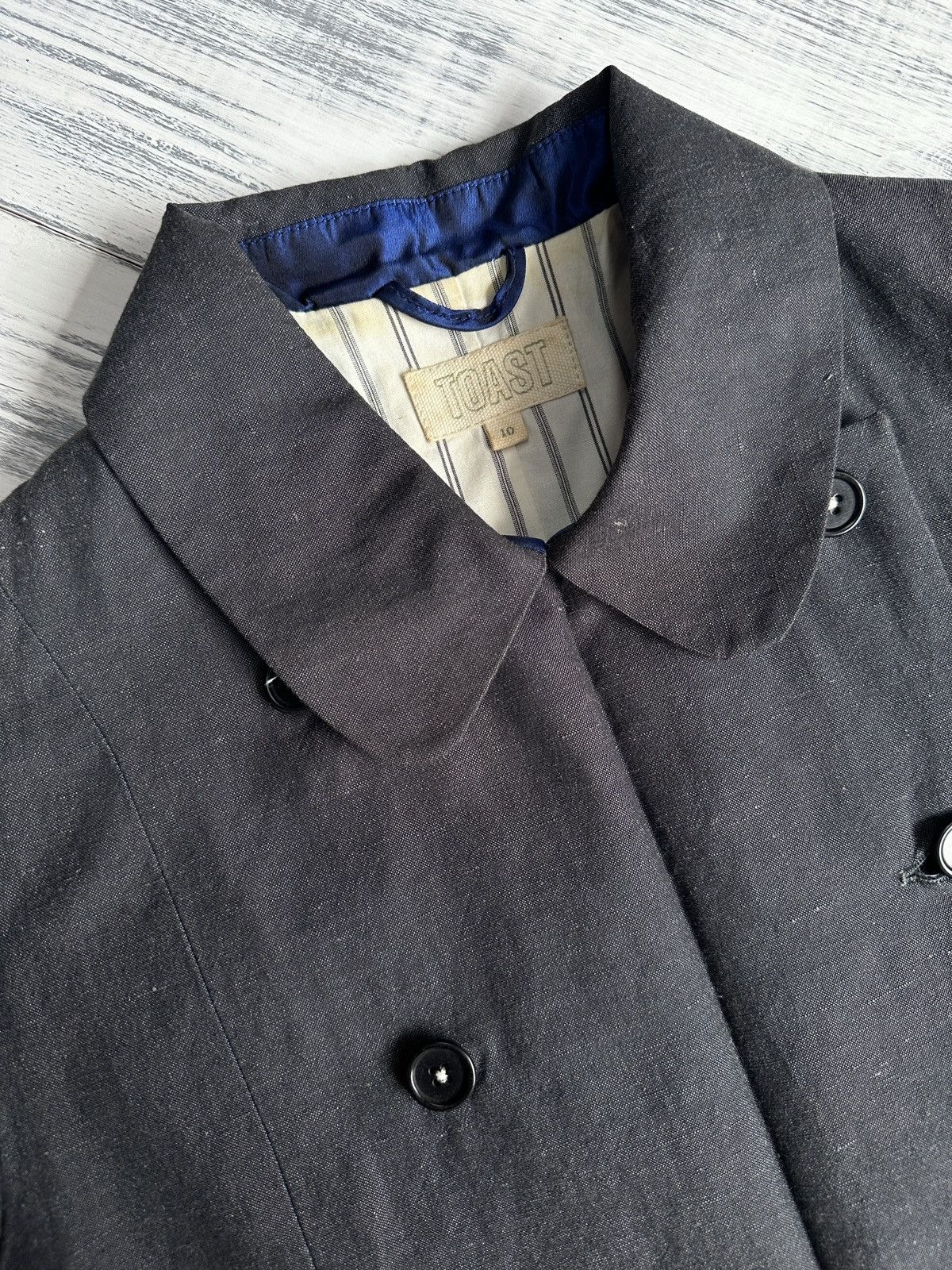 Other TOAST Linen Cotton Grey Double Breasted Blazer Jacket Size M / US 6-8 / IT 42-44 - 5 Thumbnail