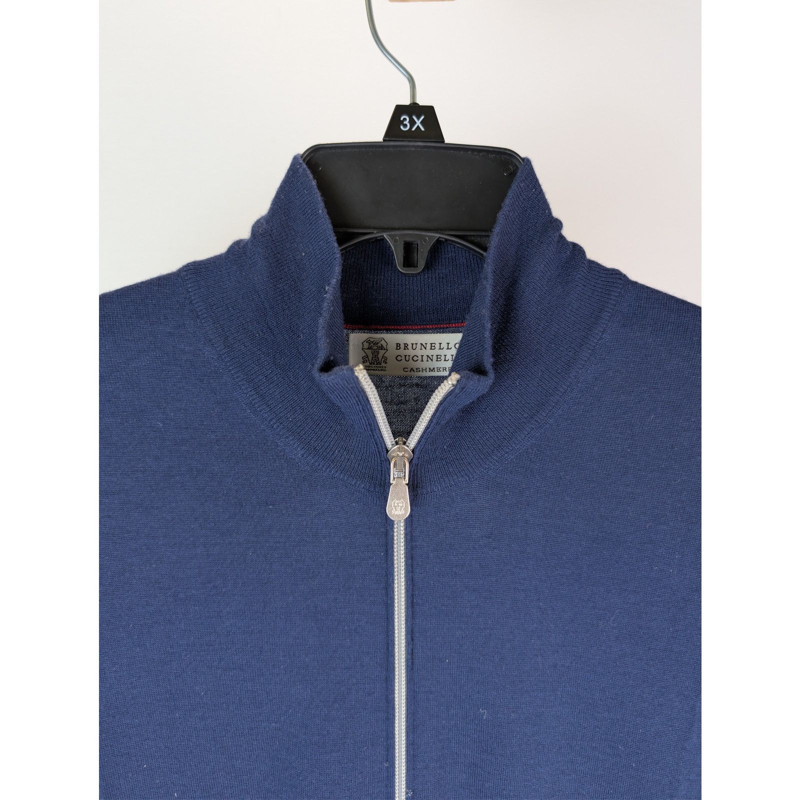 Brunello Cucinelli o1rshd1 CC20 Full Zip Cardigan Sweater Sweatshirt Navy Blue Size US M / EU 48-50 / 2 - 7 Thumbnail