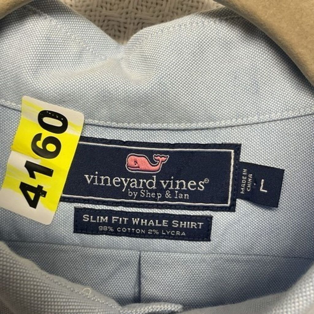 Vineyard Vines Vineyard Vines Slim Fit Blue Button Up Whale Shirt Men L Size US L / EU 52-54 / 3 - 2 Thumbnail