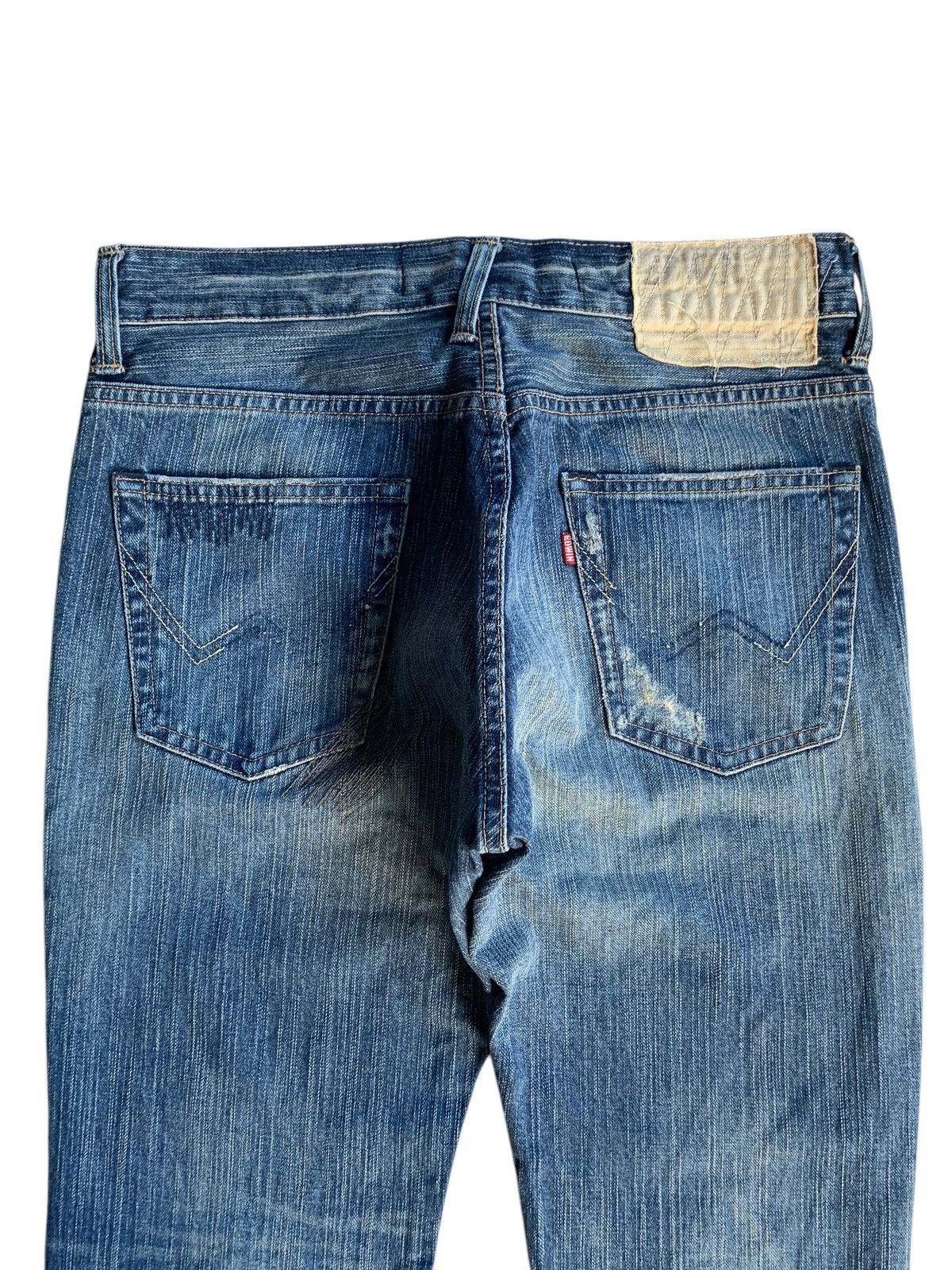 FLARE💥EDWIN XVS JAPANESE PUNK STYLE FADED DISTRESSED DENIM☠️