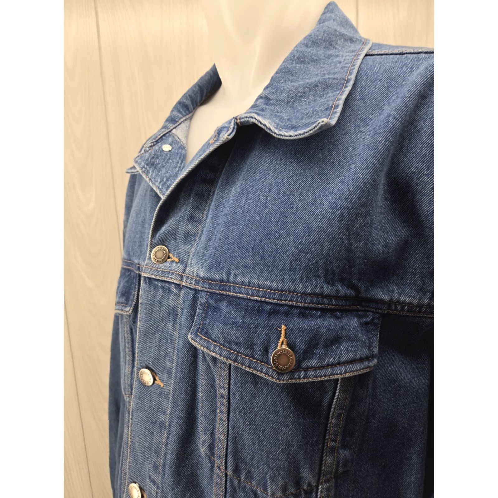 Wrangler VINTAGE Wrangler Hero Denim Jean Jacket Mens XL Button Up Trucker Jeans Size US 36 / EU 52 - 5 Thumbnail