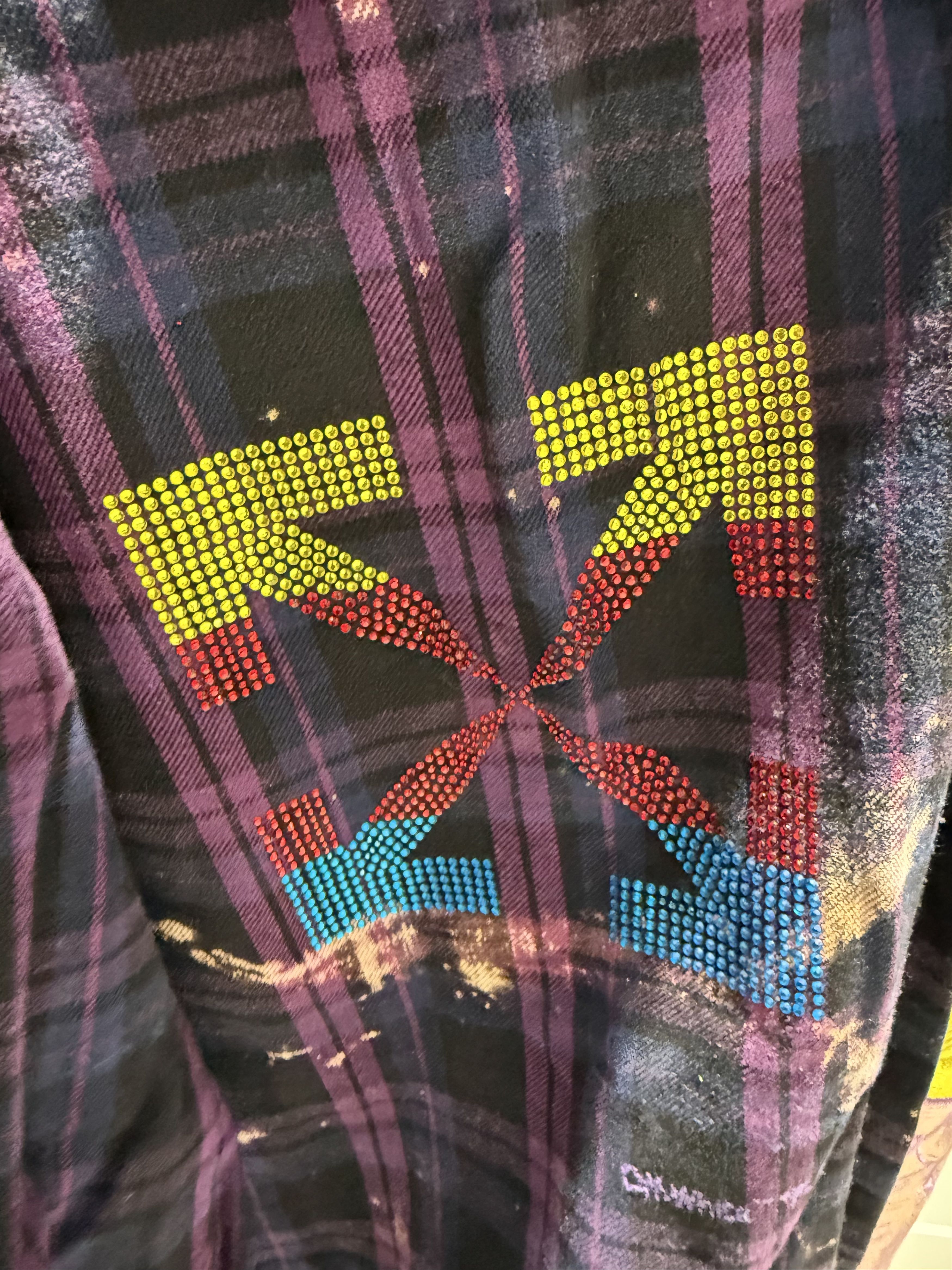 Off-White Off-White flannel crystal kiss checkered shirt Size US XL / EU 56 / 4 - 4 Thumbnail