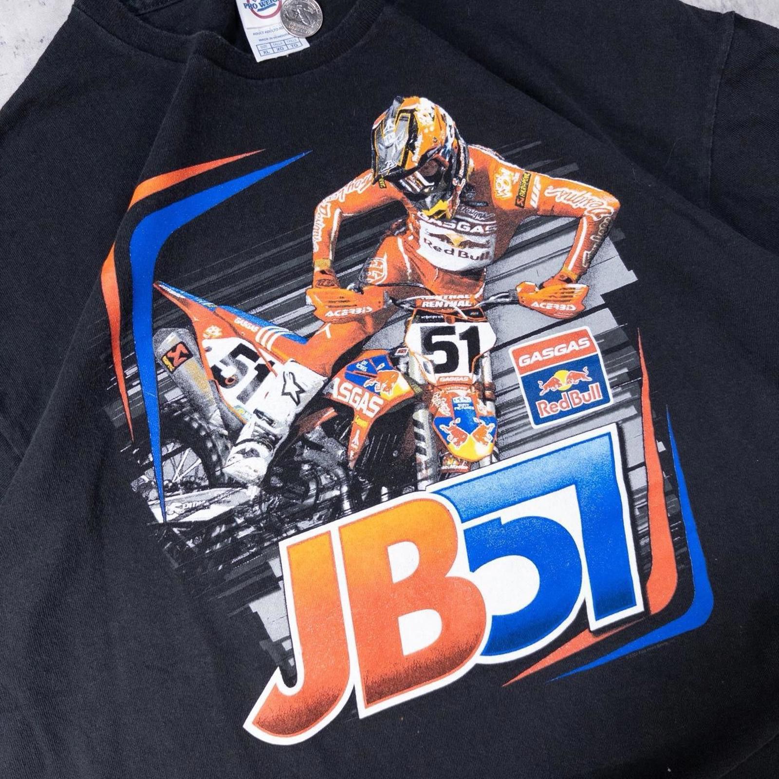 Other Y2K Black Redbull Racing Barcia 51 Moto T-Shirt Size US XL / EU 56 / 4 - 6 Thumbnail