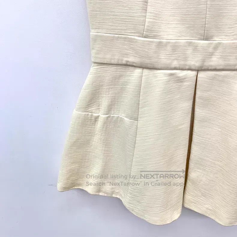Alexander McQueen Alexander Mcqueen Beige wool V-neck sleeveless dress Size S / US 4 / IT 40 - 4 Thumbnail